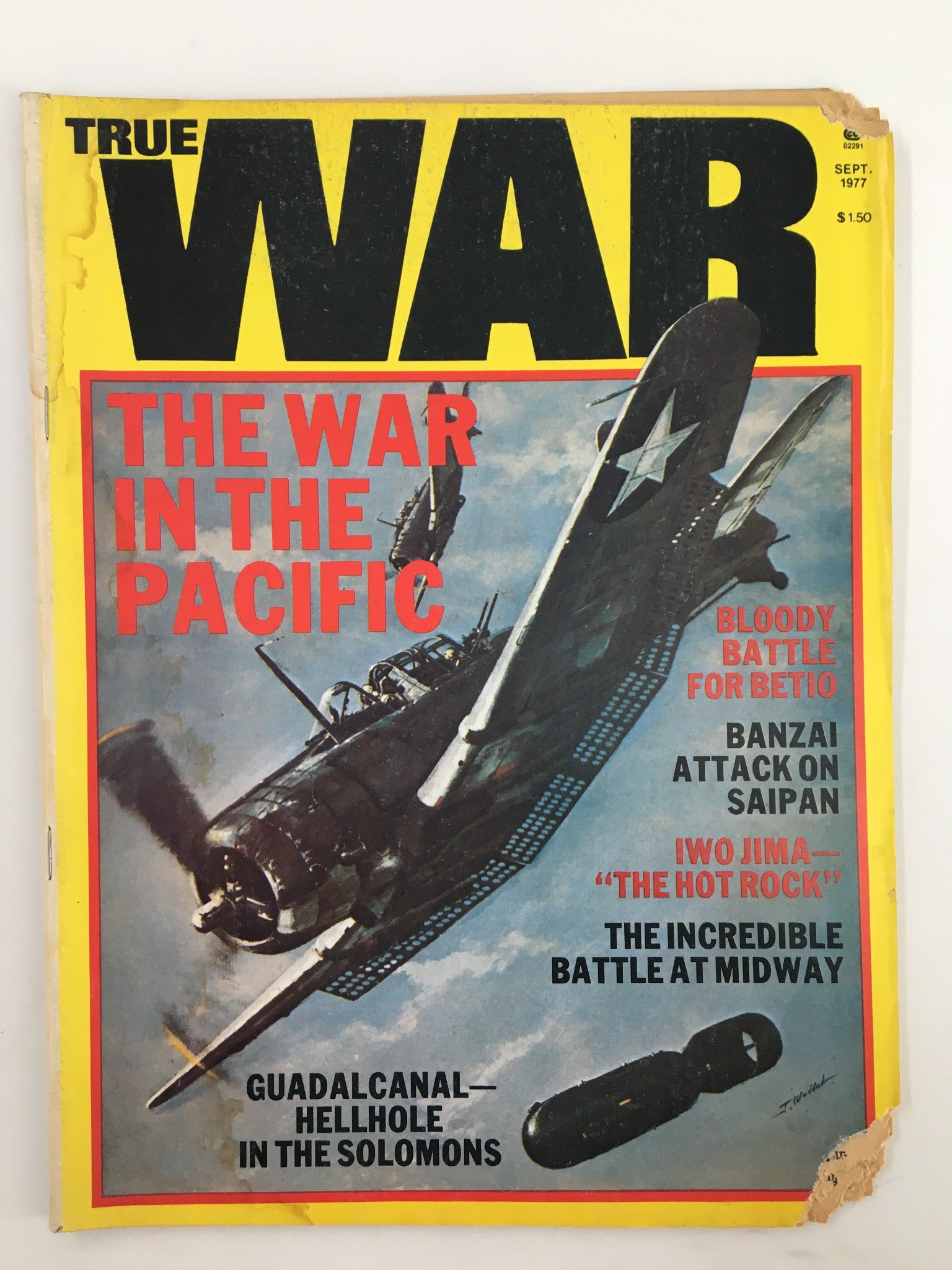 VTG True War Magazine September 1977 The War in the Pacific No Label