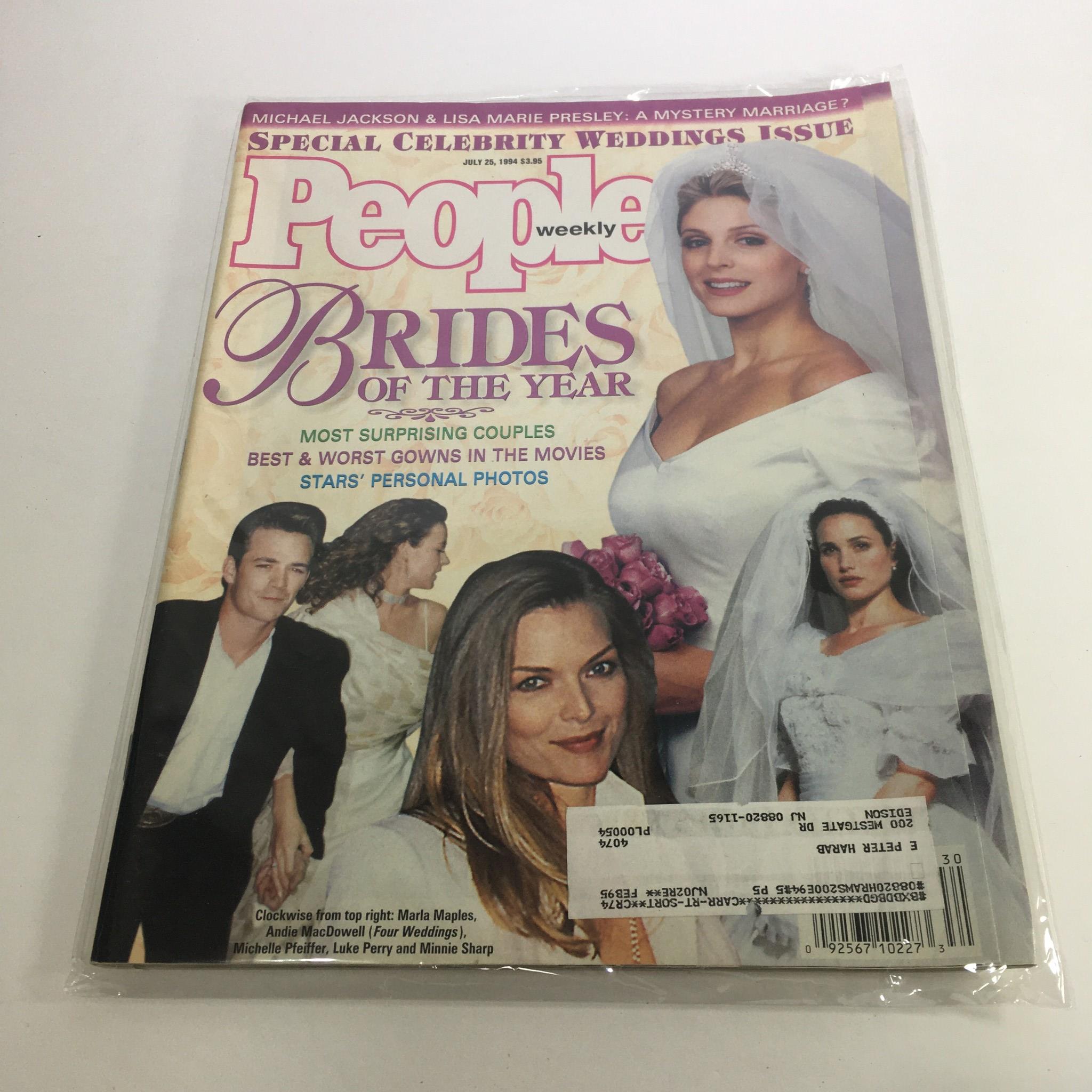 People Magazine: Jul 25 1994 - Brides of the Year Marla M, Michelle P & Minnie S