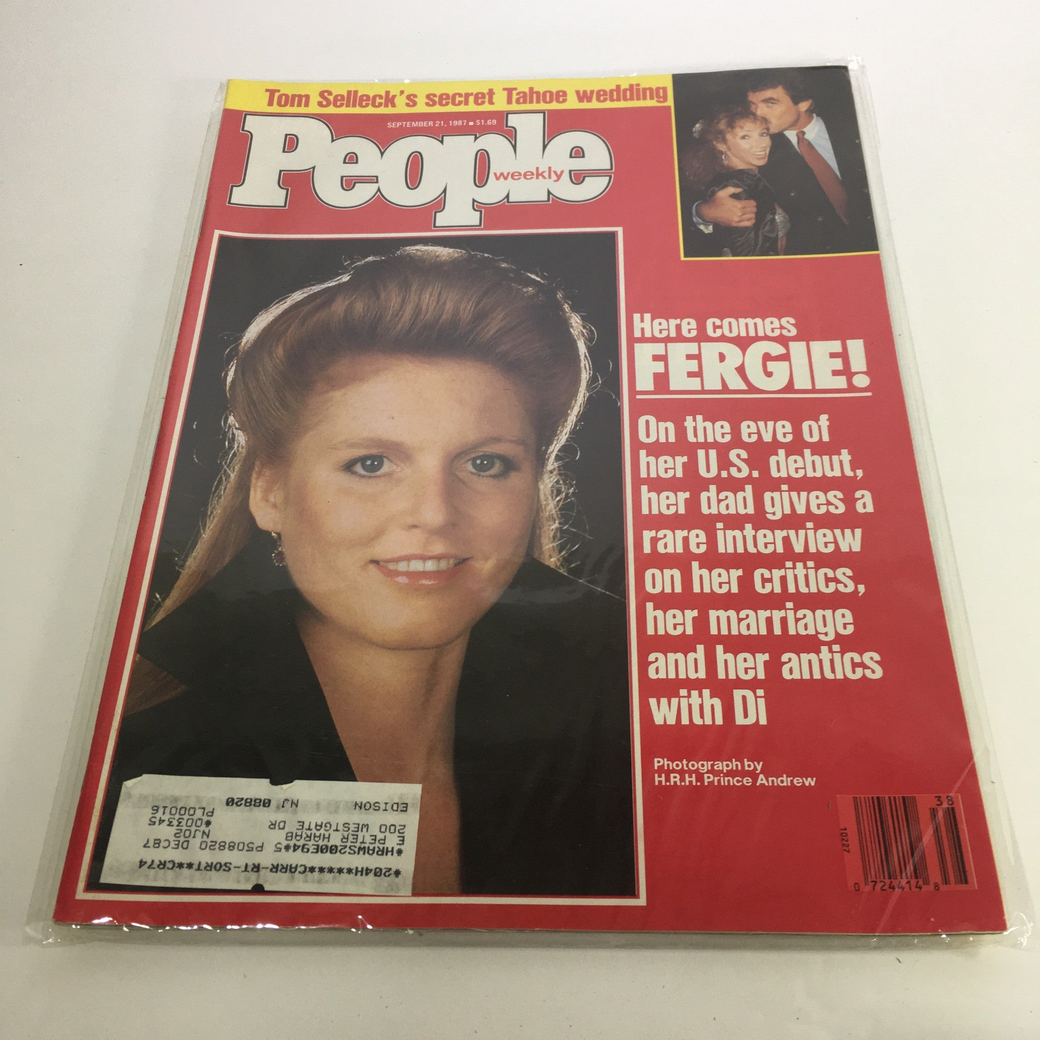 People Magazine September 21 1987 Tom Selleck Secret Wedding & Here Come Fergie