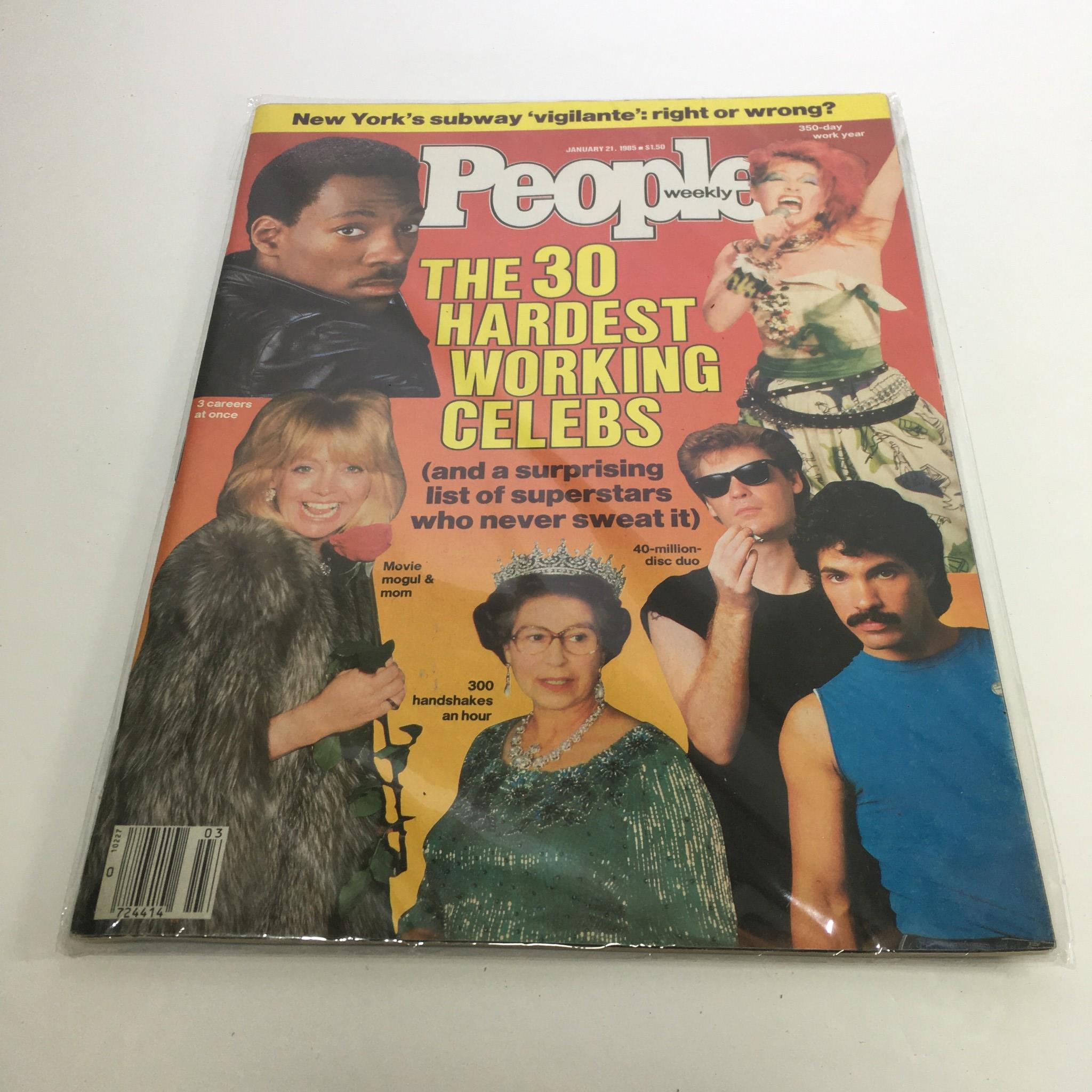 People Magazine: Jan 21 1985 - The 30 Hardest Working Celebs & Surprising Lists!