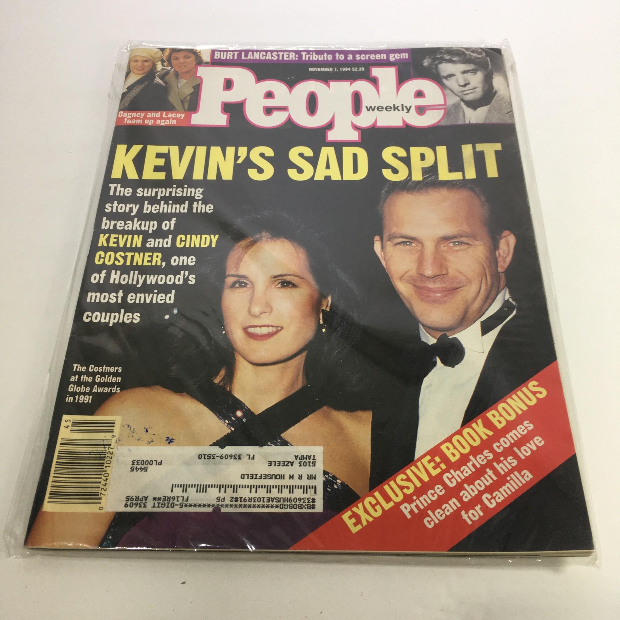 People Magazine November 7 1994 Kevin Costner's Split with Cindy Costner