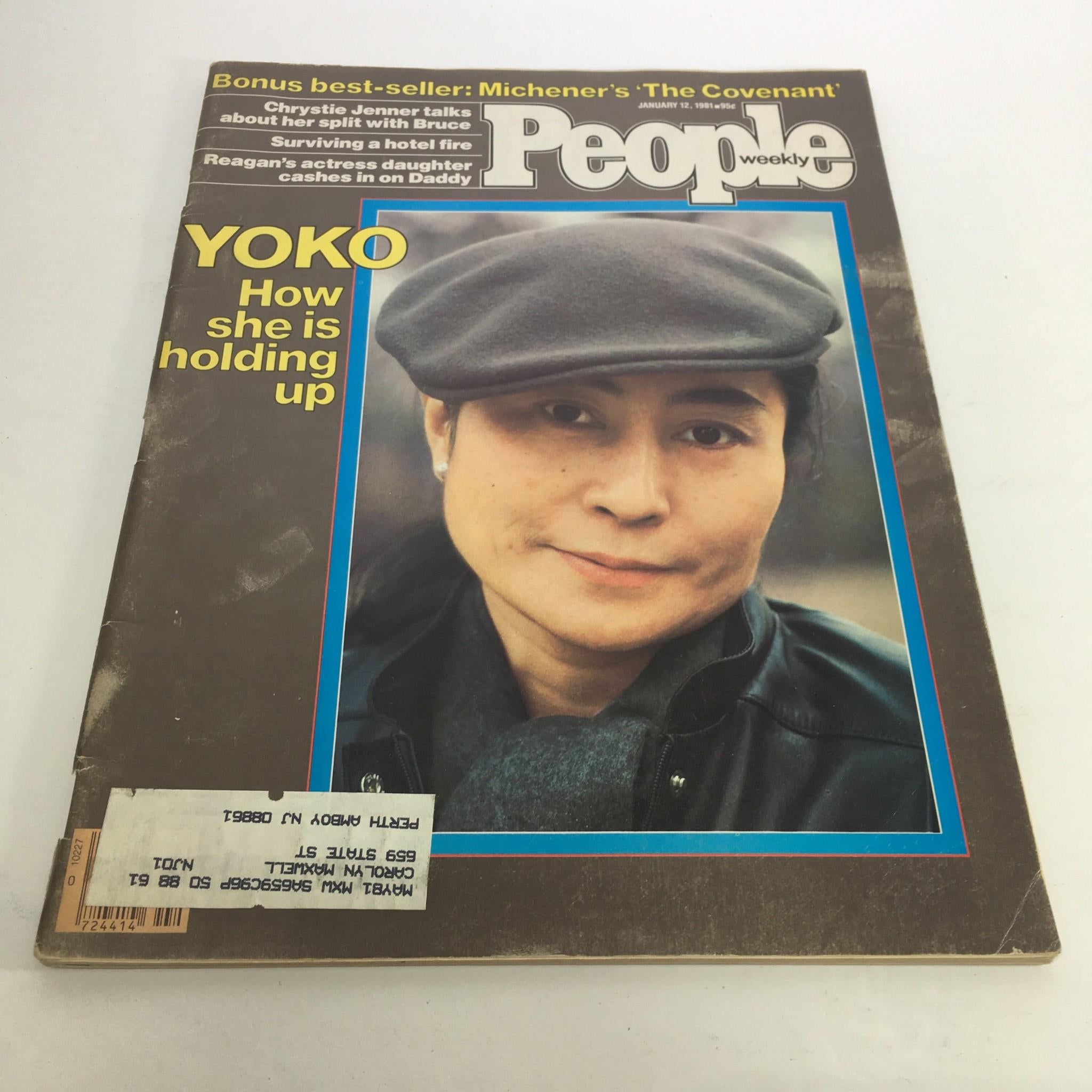 People Magazine January 12 1981 Yoko Ono How is She Holding Up VG