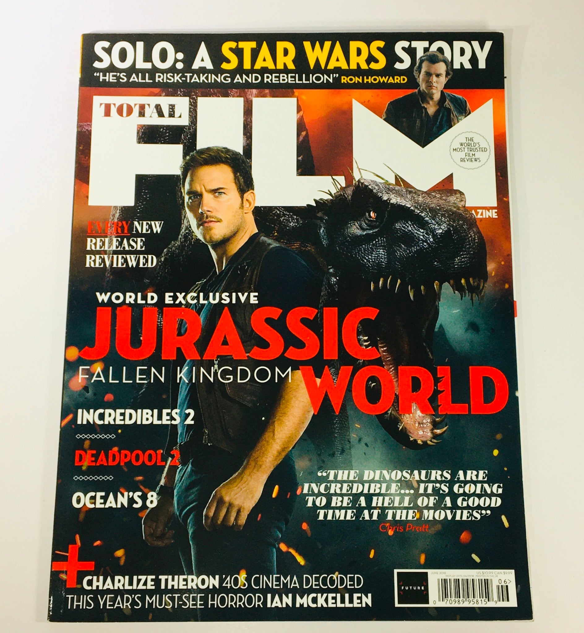 Total Film Magazine June 2018 #272 Chris Pratt, Jurassic World Film UK Import