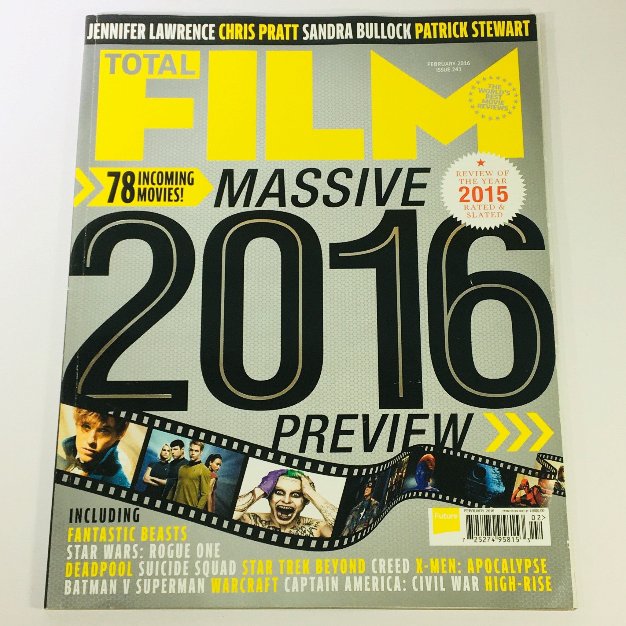 Total Film Magazine February 2016 #241 Eddie Redmayne, Jared Leto UK Import