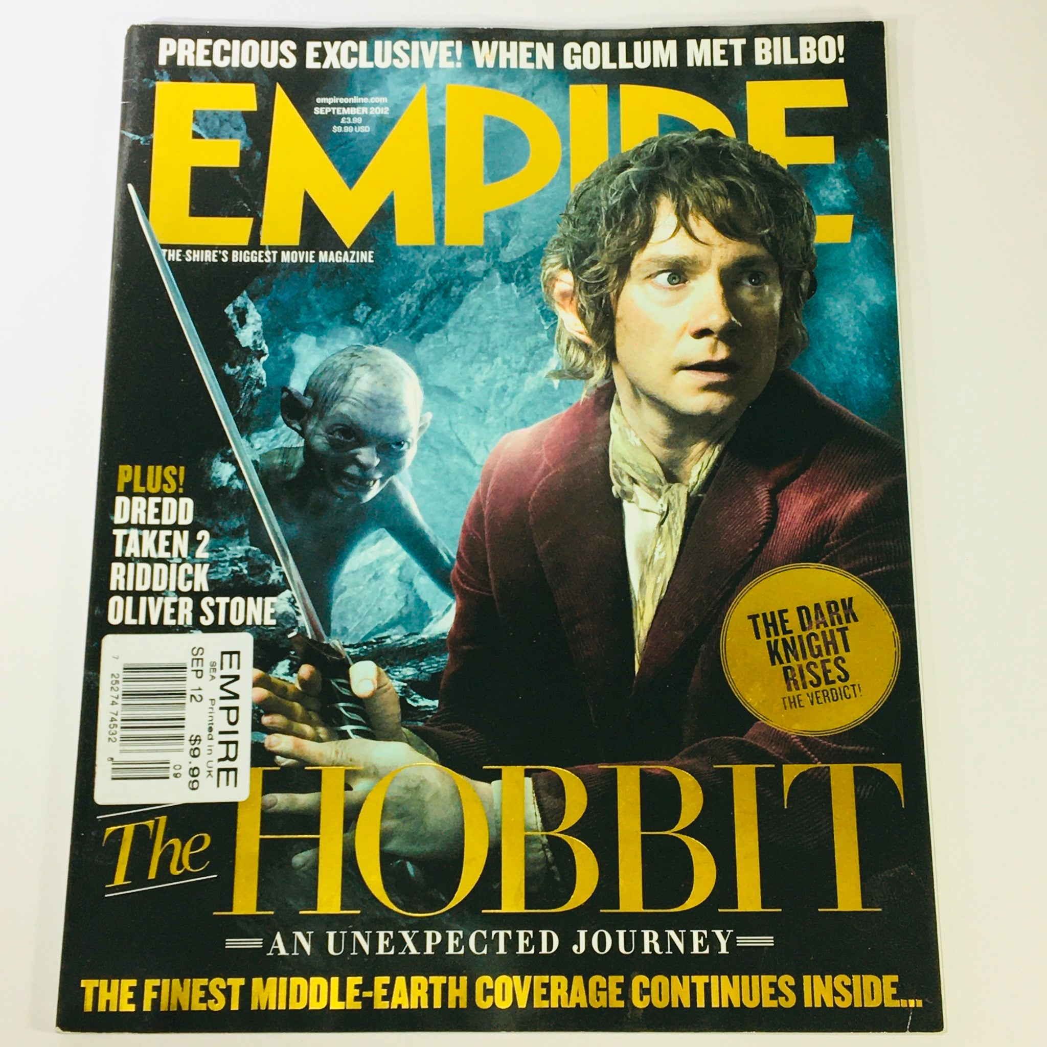 Empire Magazine September 2012 Martin Freeman, Andy Serkis Gollum UK Import