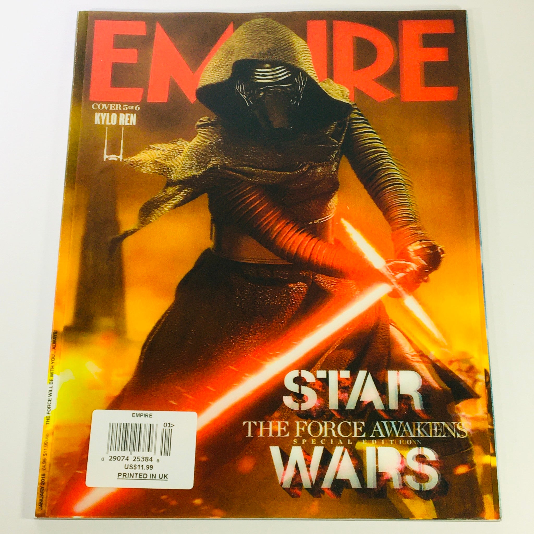 Empire Magazine January 2016 Adam Driver, Star Wars The Force Awakens UK Import