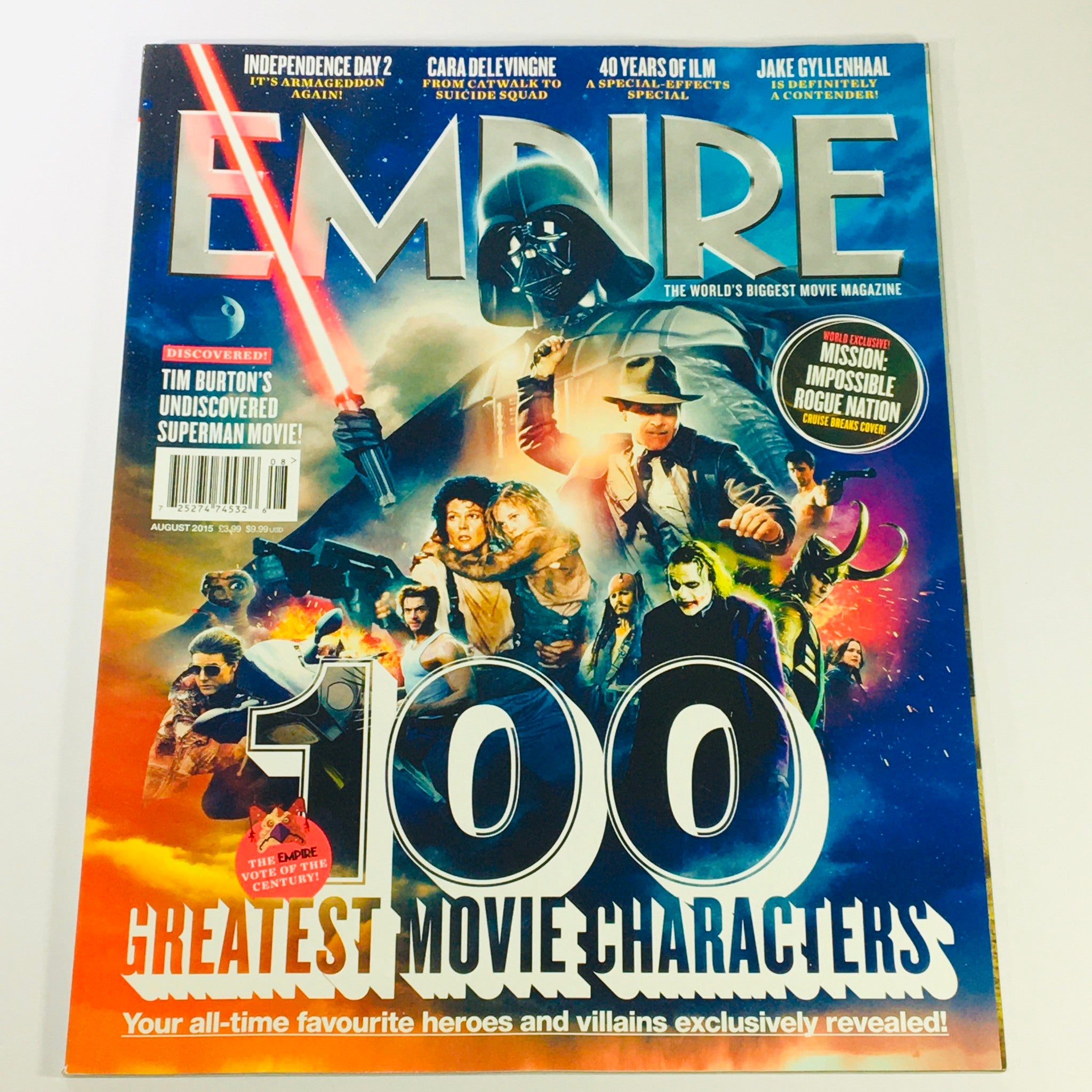 Empire Magazine August 2015 The 100 Greatest Movie Characters UK Import