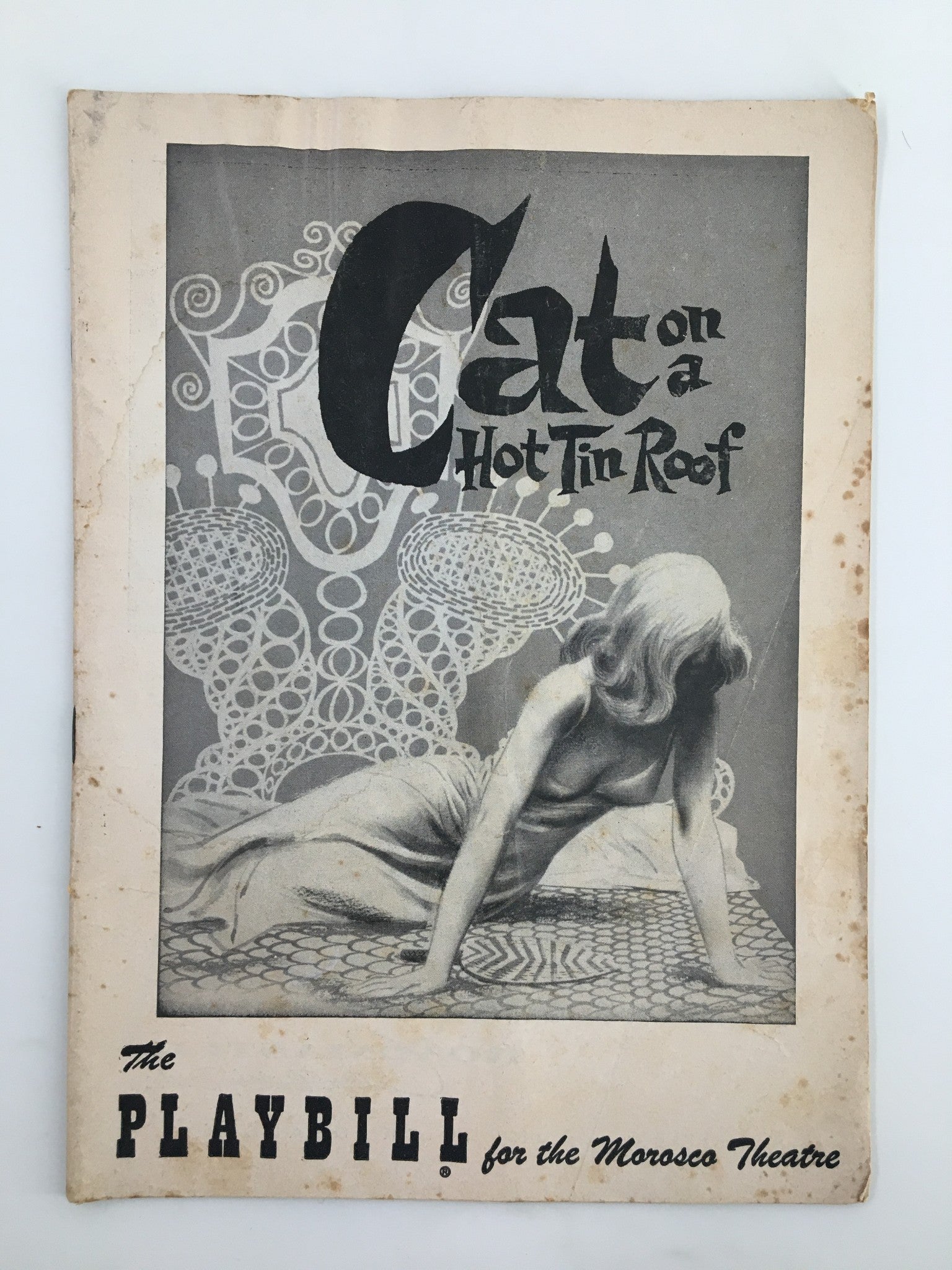 1955 Playbill Morosto Theatre Barbara Bel Geddes in Cat On A Hot Tin Roof