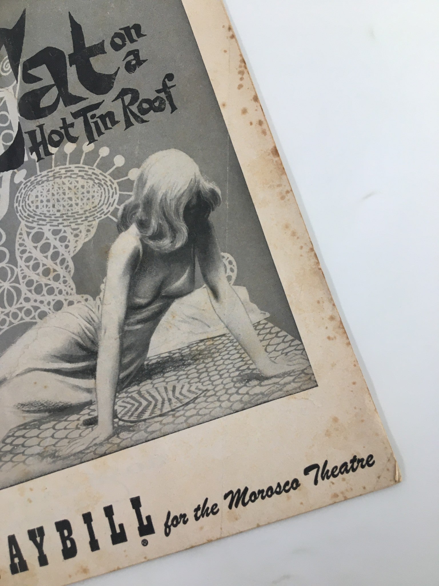 1955 Playbill Morosto Theatre Barbara Bel Geddes in Cat On A Hot Tin Roof