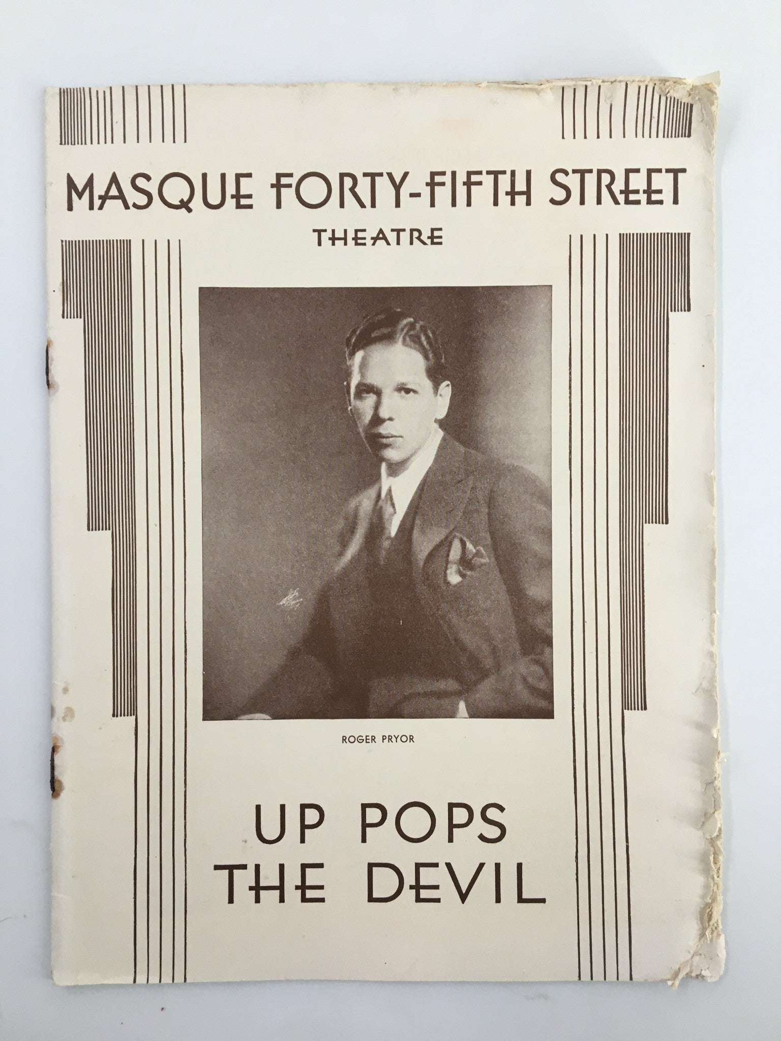 1930 Masque Forty-Fifth Street Theatre Rogery Pryor in Up Pops The Devil