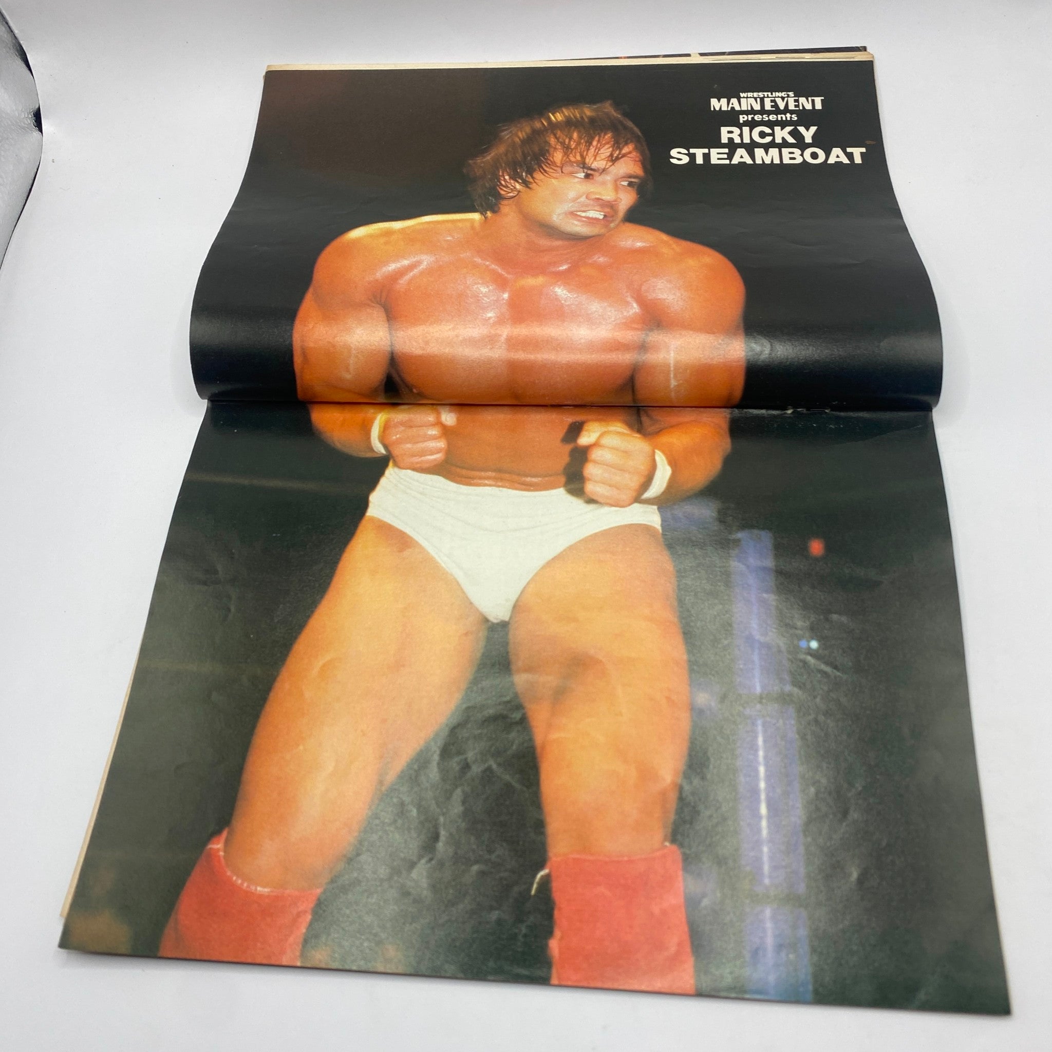 Wrestling's Main Event Magazine September 1985 Ricky Steamboat w Poster No Label