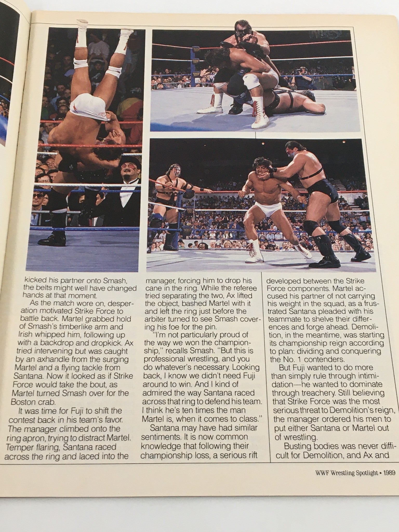 VTG WWF Wrestling Spotlight Magazine Vol 6 1989 Demolition Ax & Smash No Label