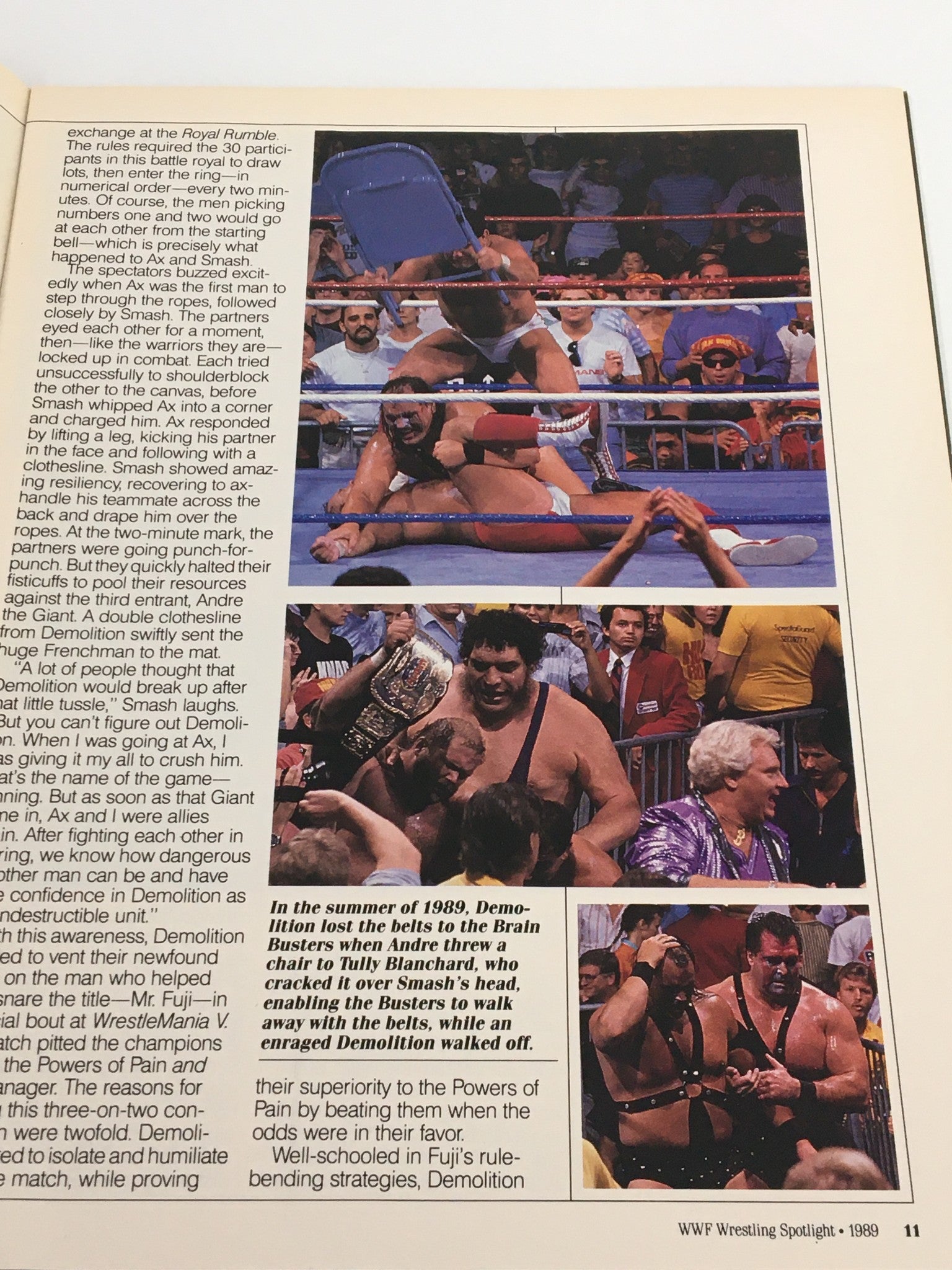 VTG WWF Wrestling Spotlight Magazine Vol 6 1989 Demolition Ax & Smash No Label