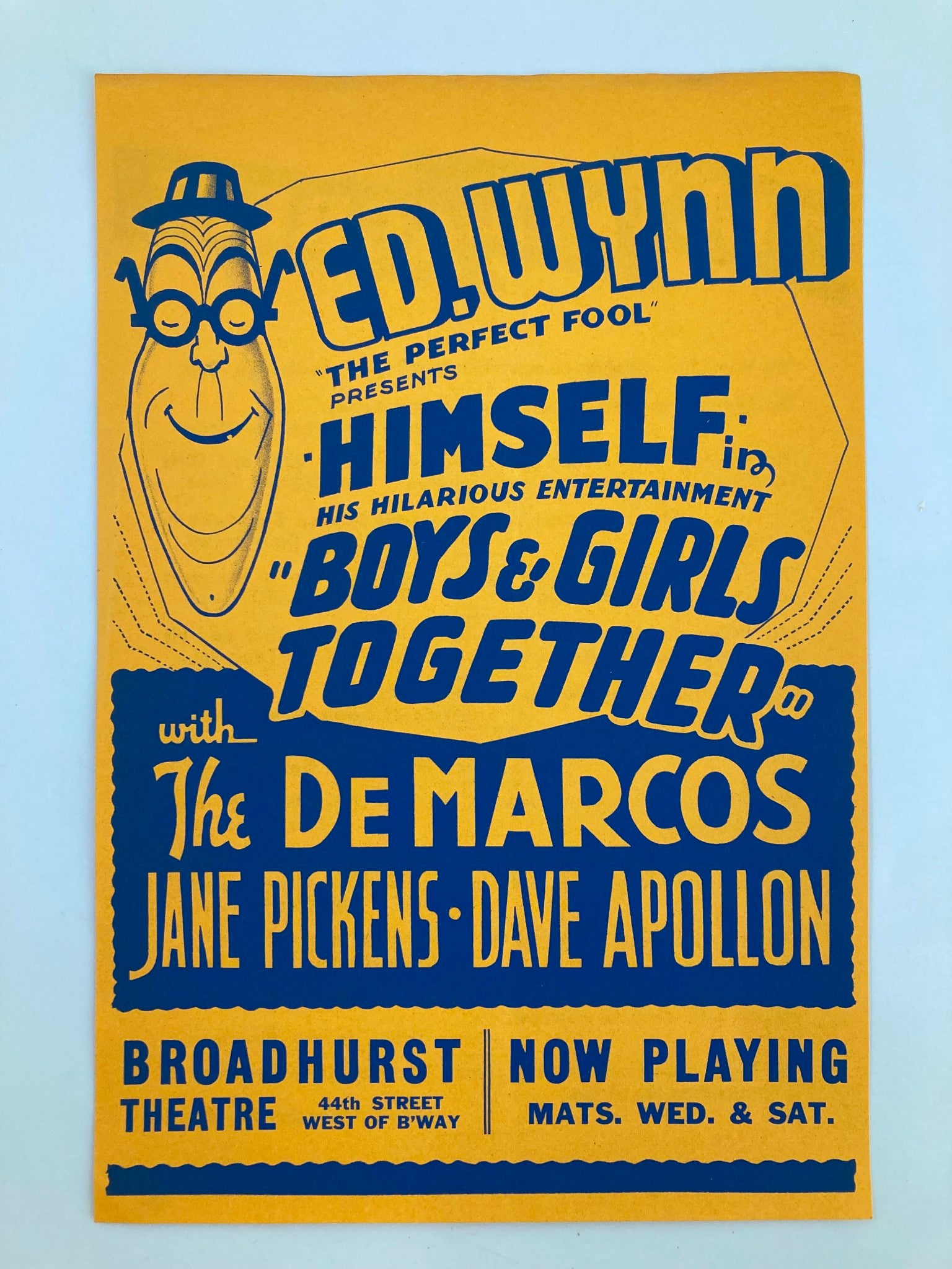 1940 Ed Wynn in Boys & Girls Together w The DeMarcos Jane Pickens, Dave Apollon