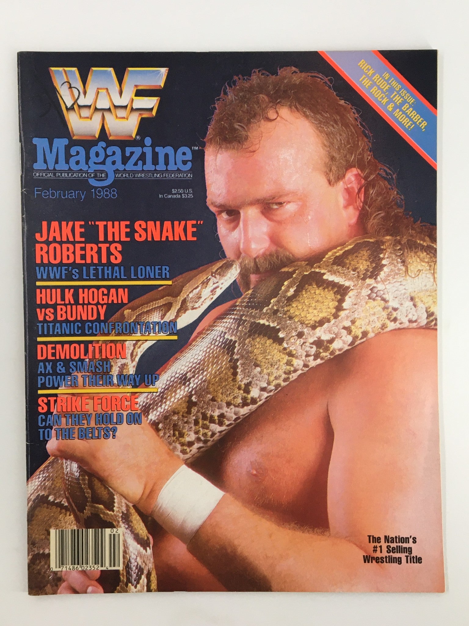 VTG WWF Magazine February 1988 Jake The Snake, Hulk Hogan vs Bundy No Label