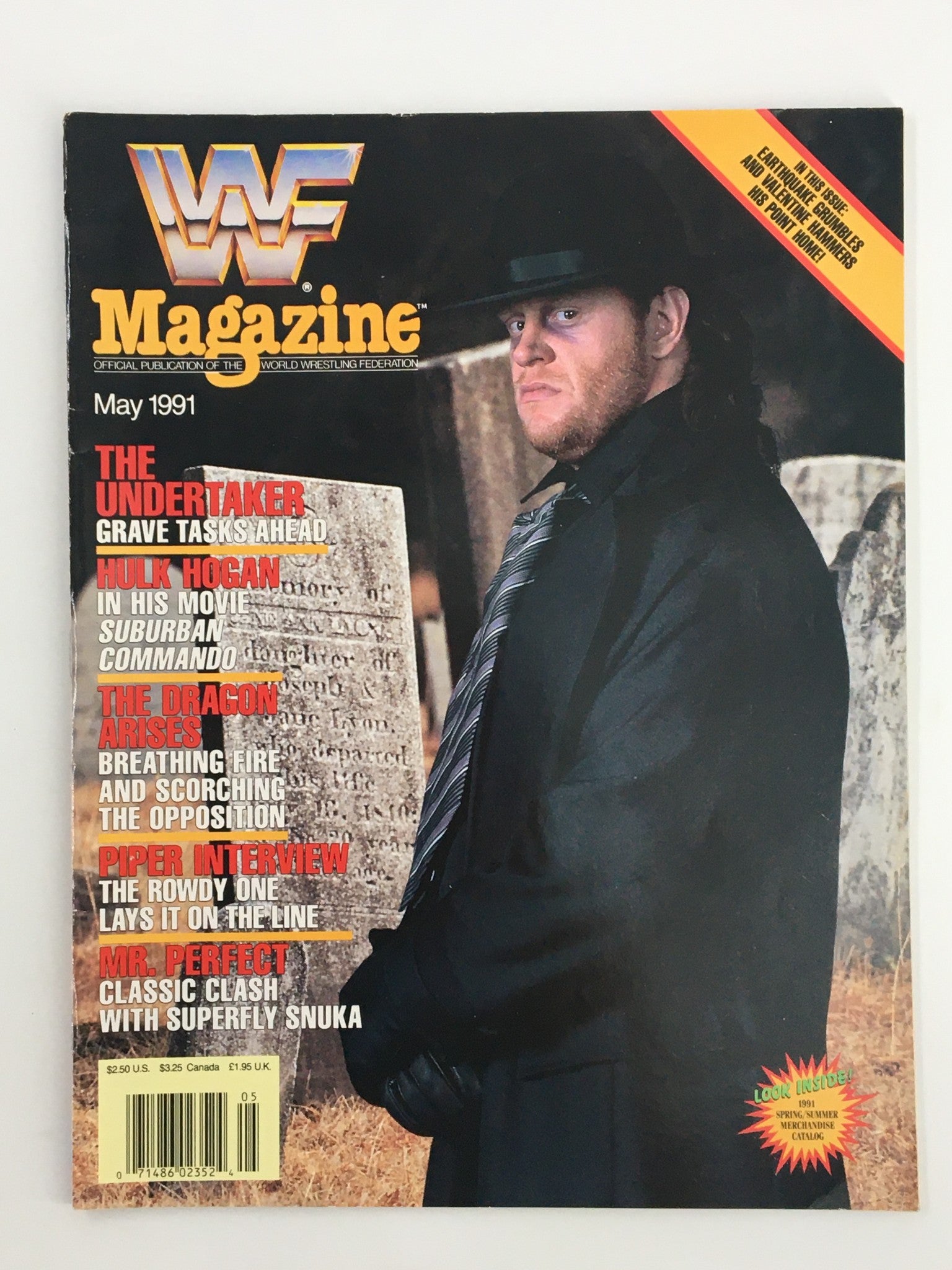 VTG WWF Magazine May 1991 The Undertaker, Hulk Hogan and Rowdy Piper No Label