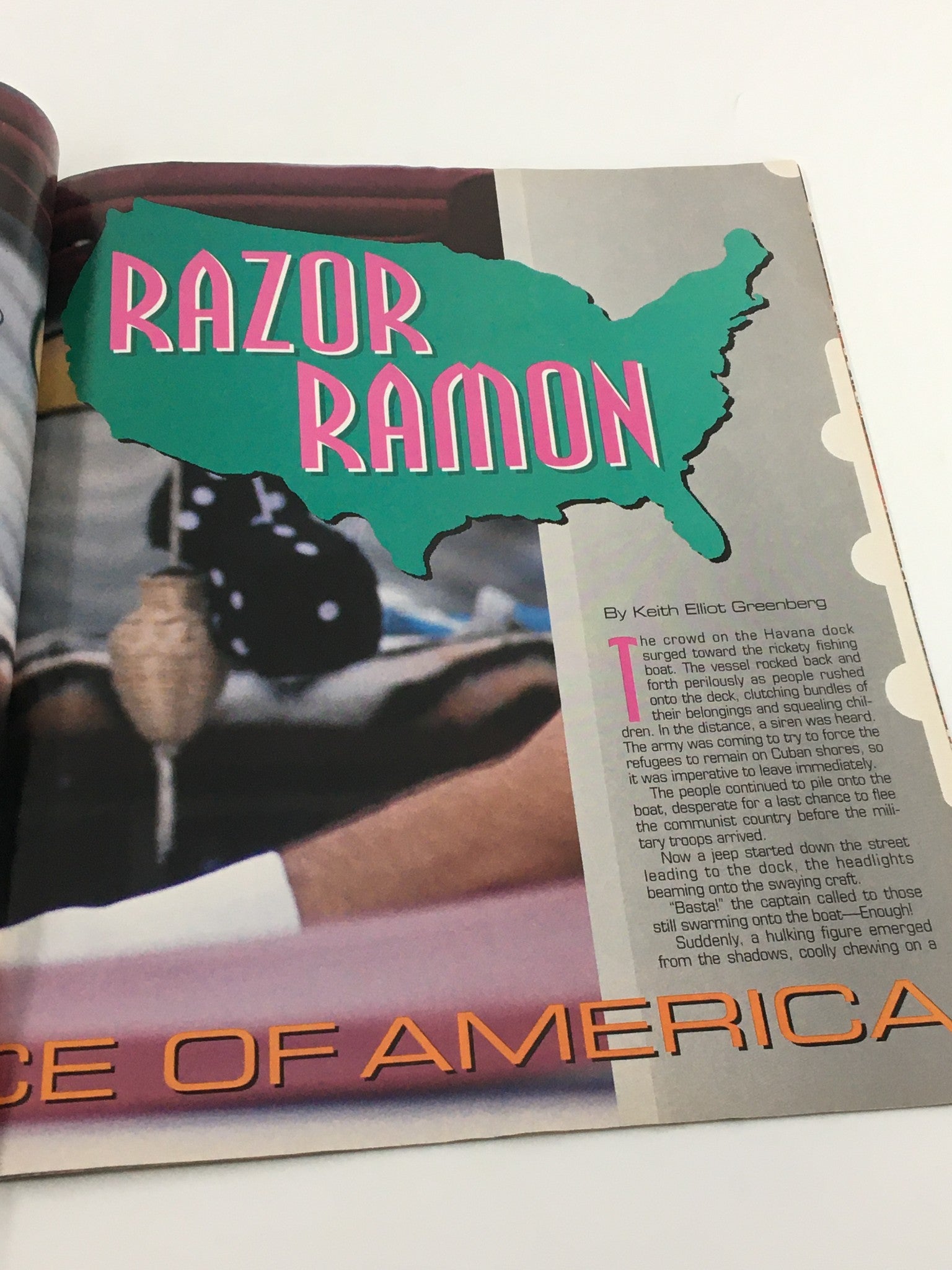 VTG WWF Magazine October 1992 featuring an article on Razor Ramon, highlighting his character and early wrestling narratives.