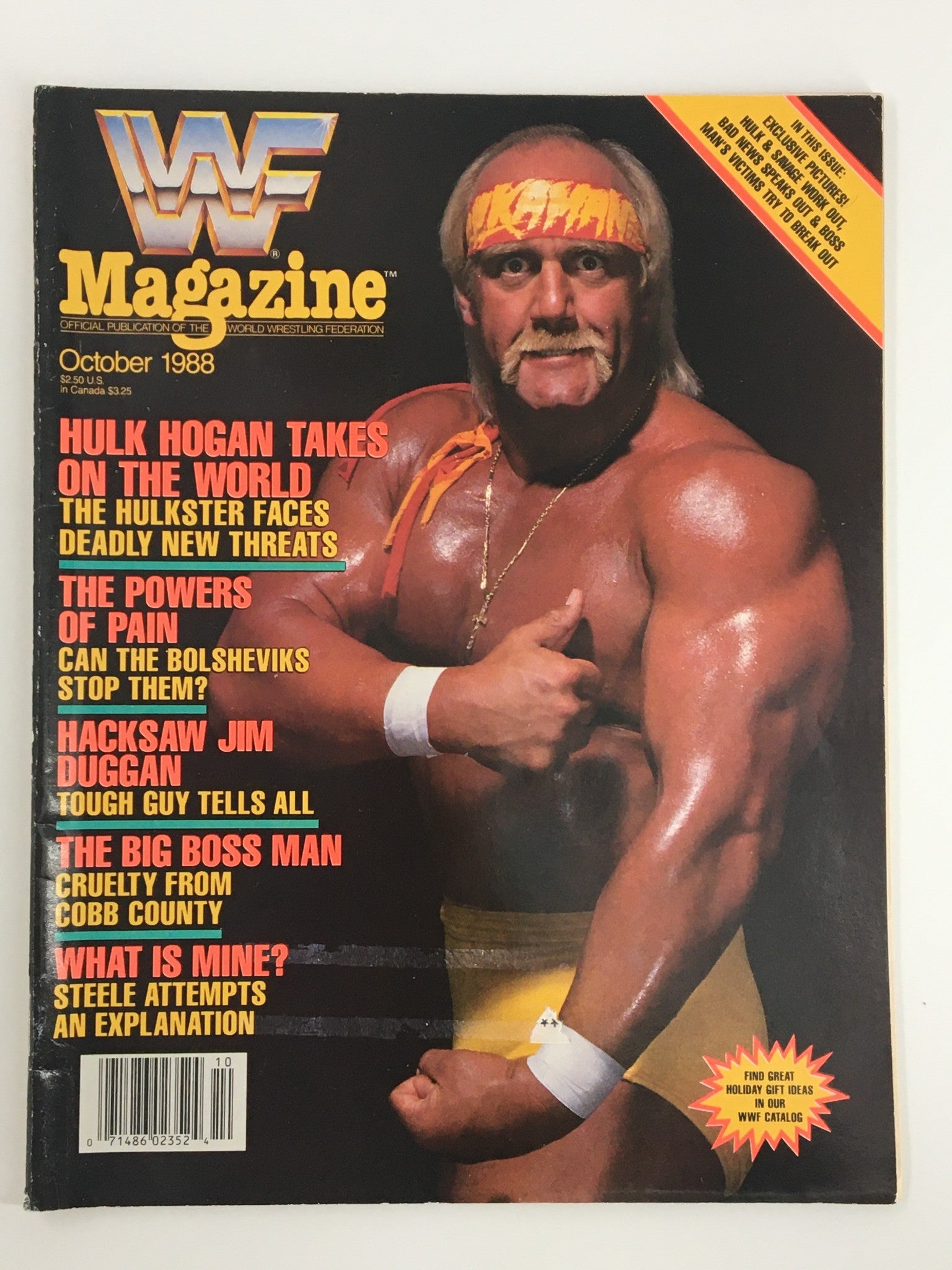 VTG WWF Magazine October 1988 Hulk Hogan and Hacksaw Jim Duggan