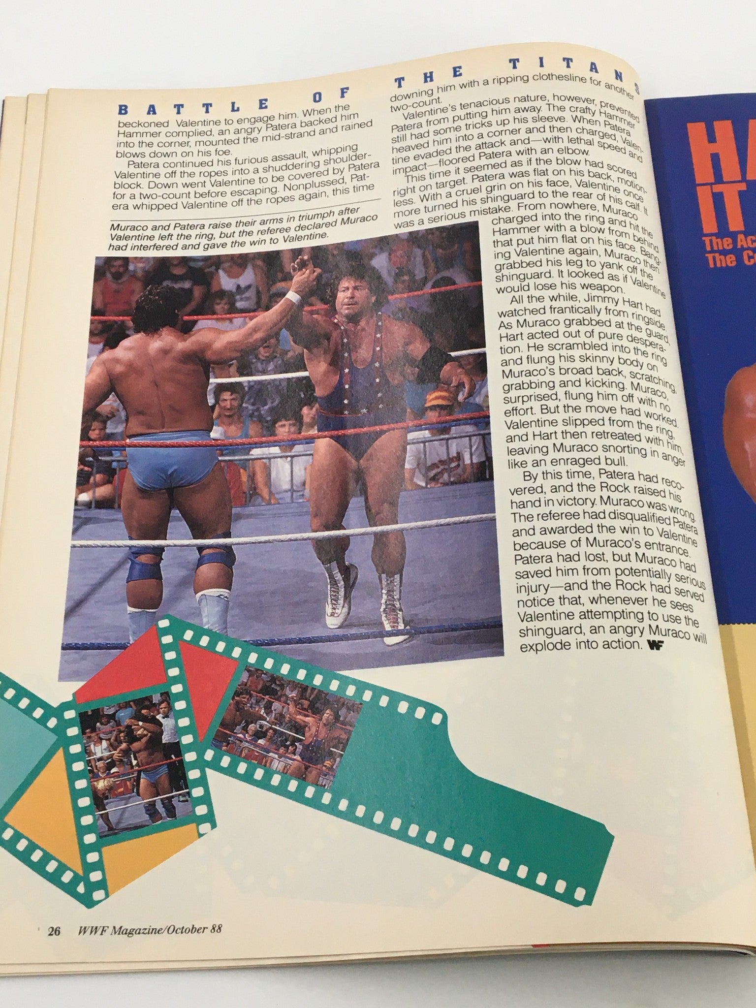 VTG WWF Magazine October 1988 Hulk Hogan and Hacksaw Jim Duggan