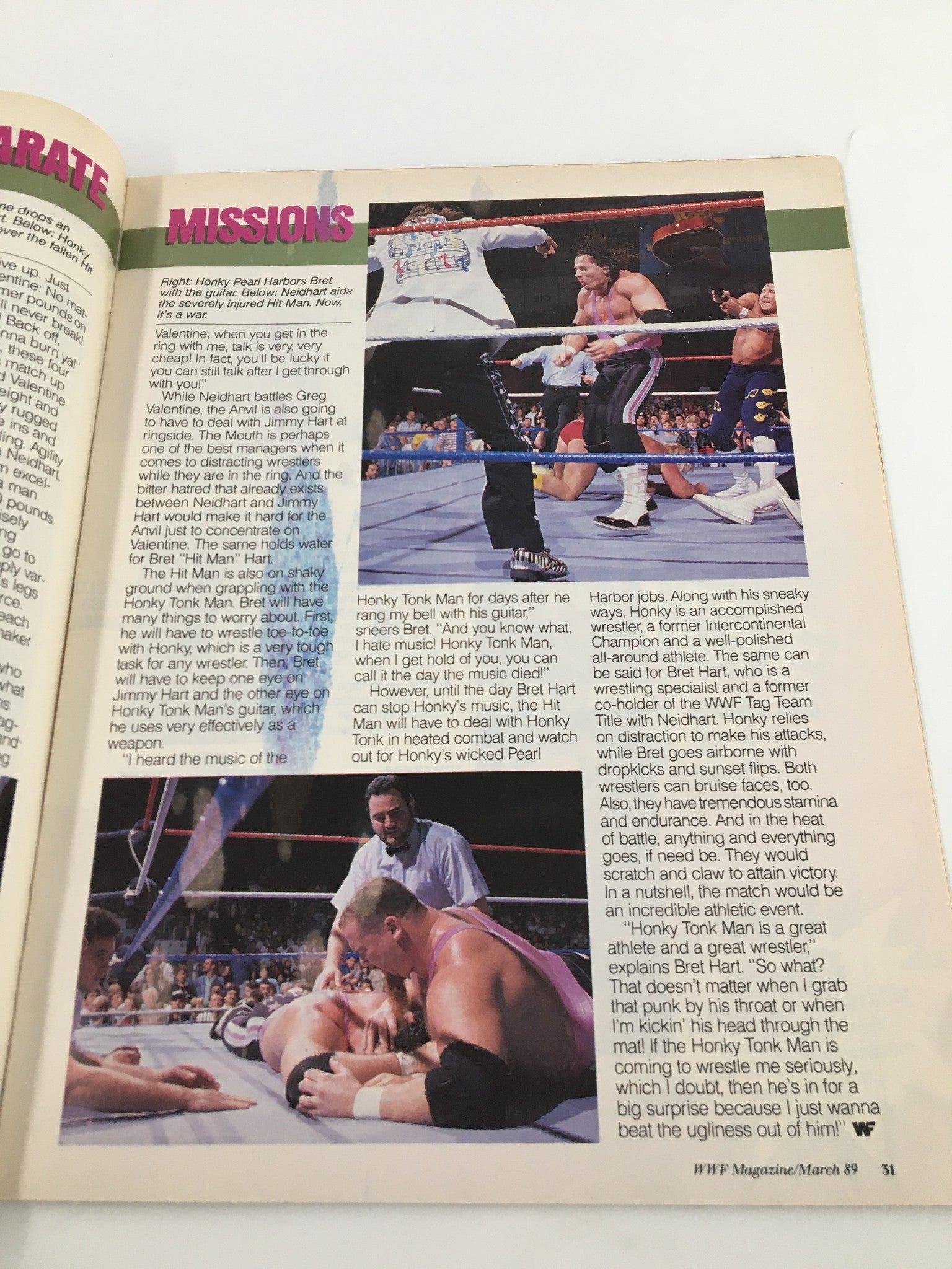 VTG WWF Magazine March 1989 Demolition, Miss Elizabeth, Hart and Neidhart