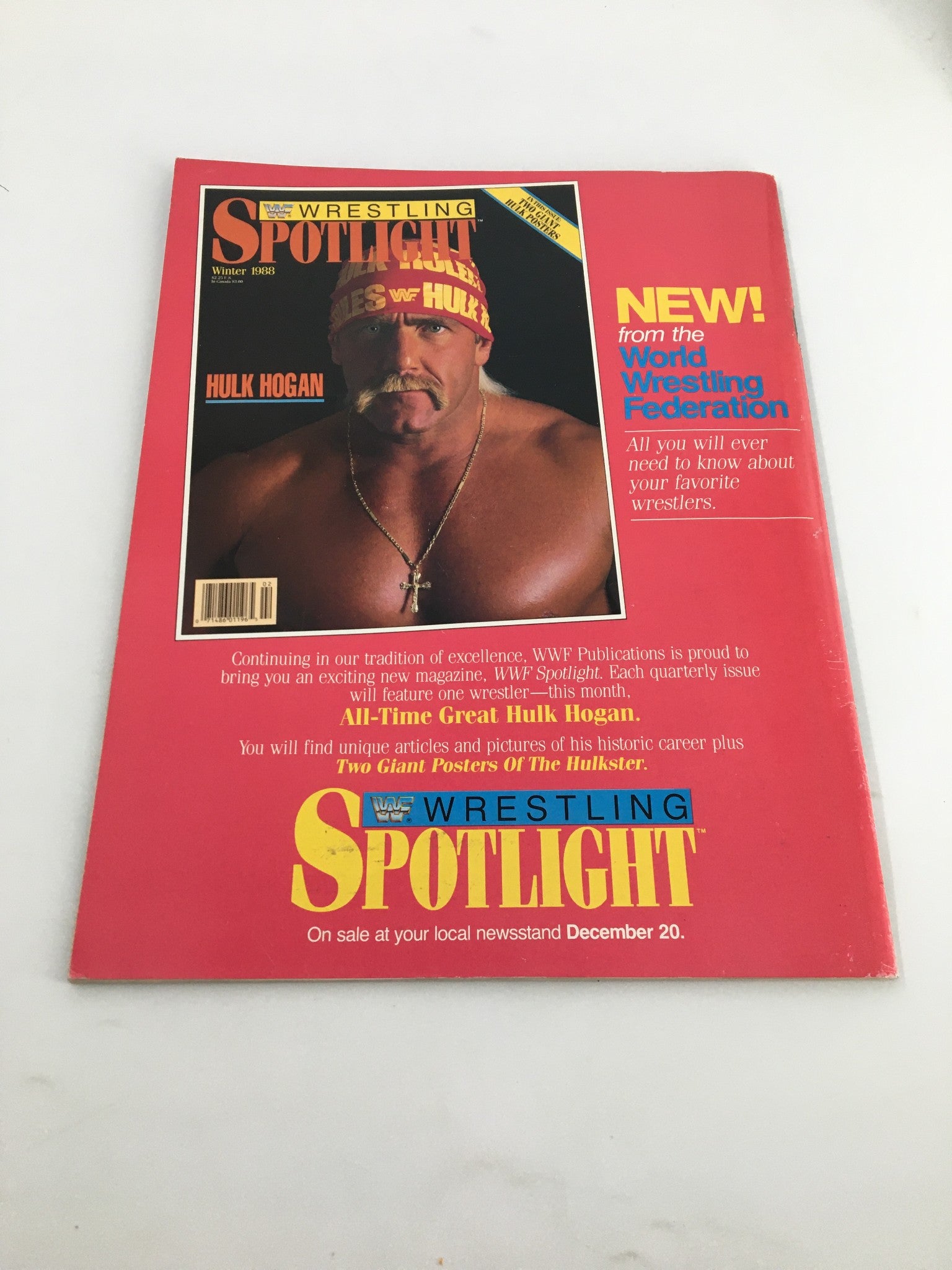 VTG WWF Magazine February 1989 featuring Hacksaw Jim Duggan, a collectible vintage magazine capturing the essence of wrestling history and The Survivor Series.