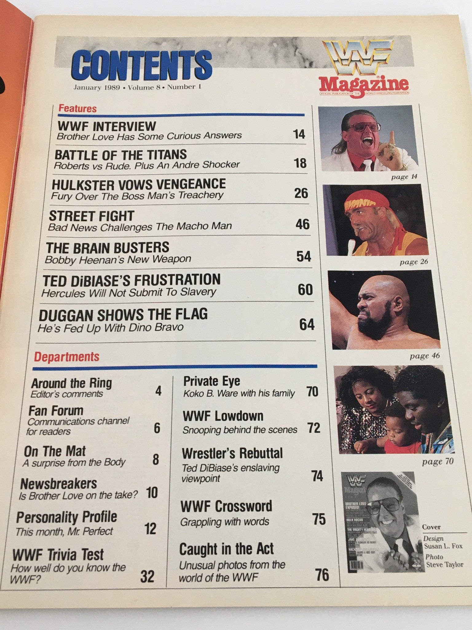 VTG WWF Magazine January 1989 Hulk Hogan and The Mighty Hercules