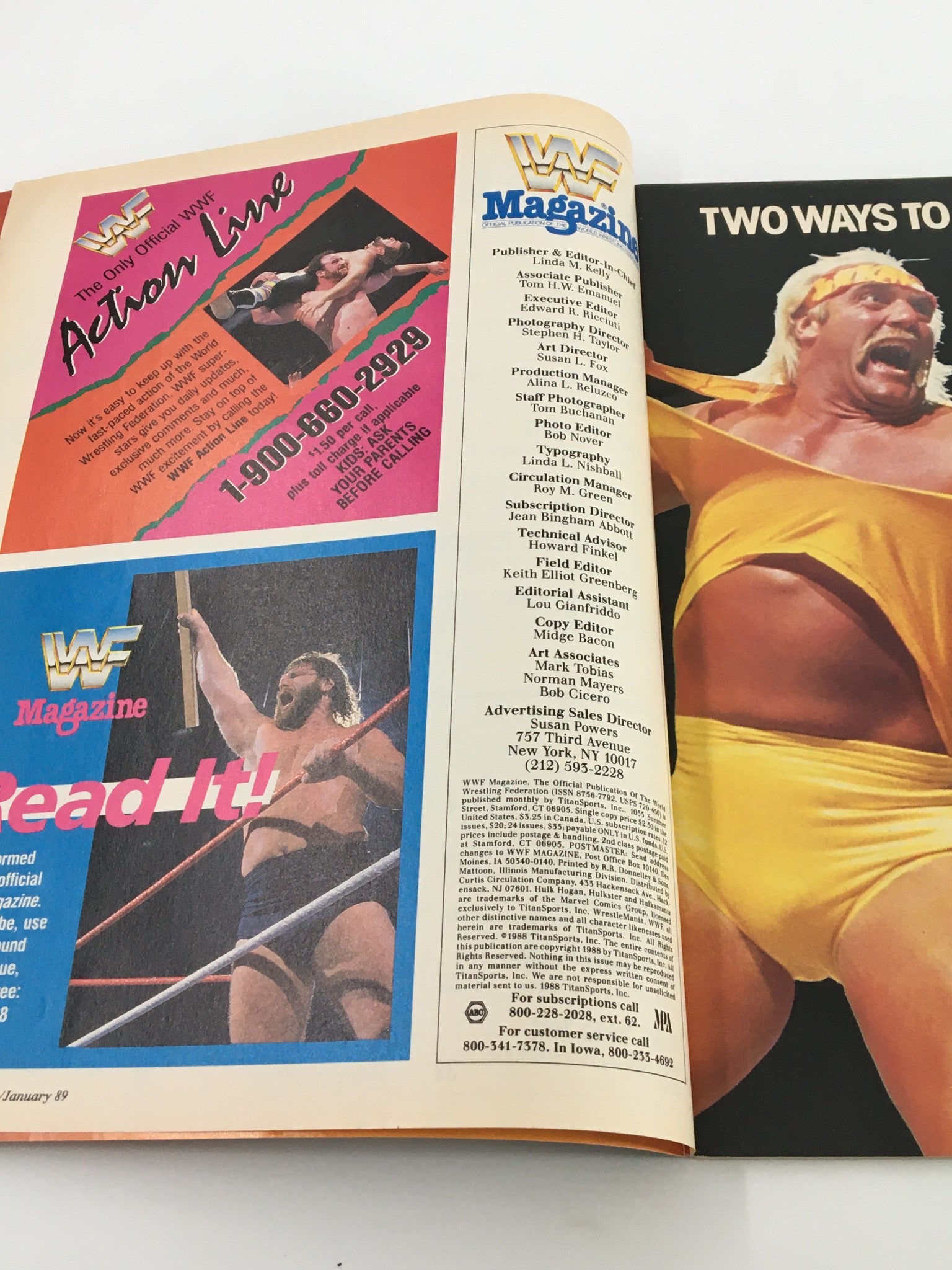 VTG WWF Magazine January 1989 Hulk Hogan and The Mighty Hercules