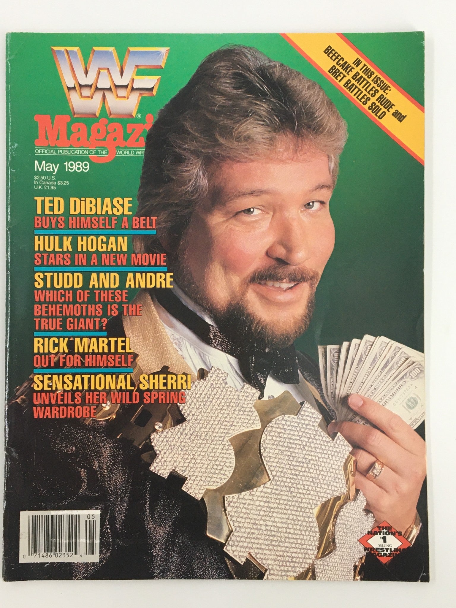 VTG WWF Magazine May 1989 Ted DiBiase, Hulk Hogan, Studd and Andre the Giant