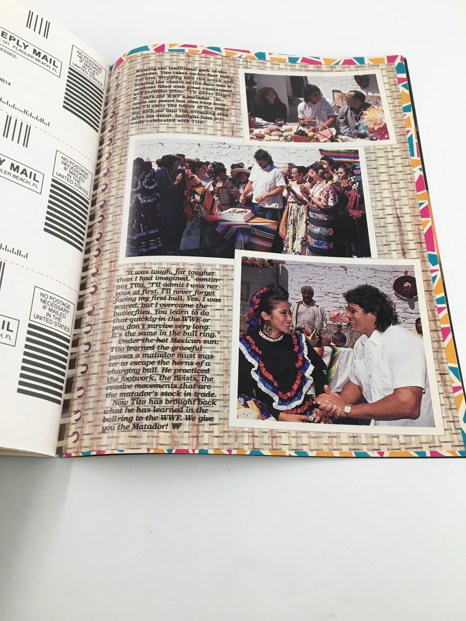Page from WWF Magazine November 1991 depicting a festive celebration highlighted with cultural imagery.