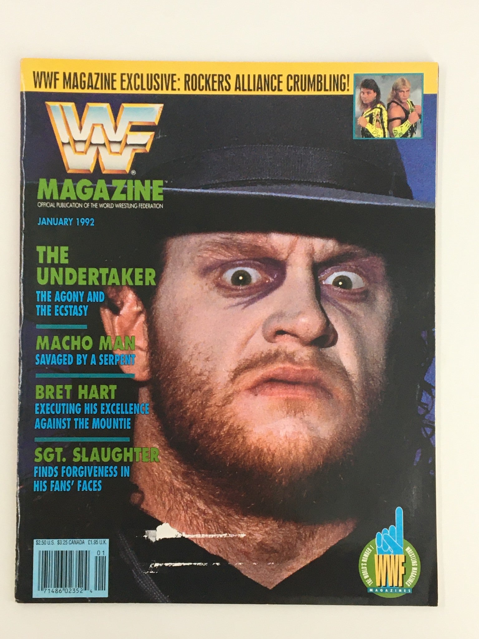 VTG WWF Magazine January 1992 The Undertaker, Macho Man and Bret Hart