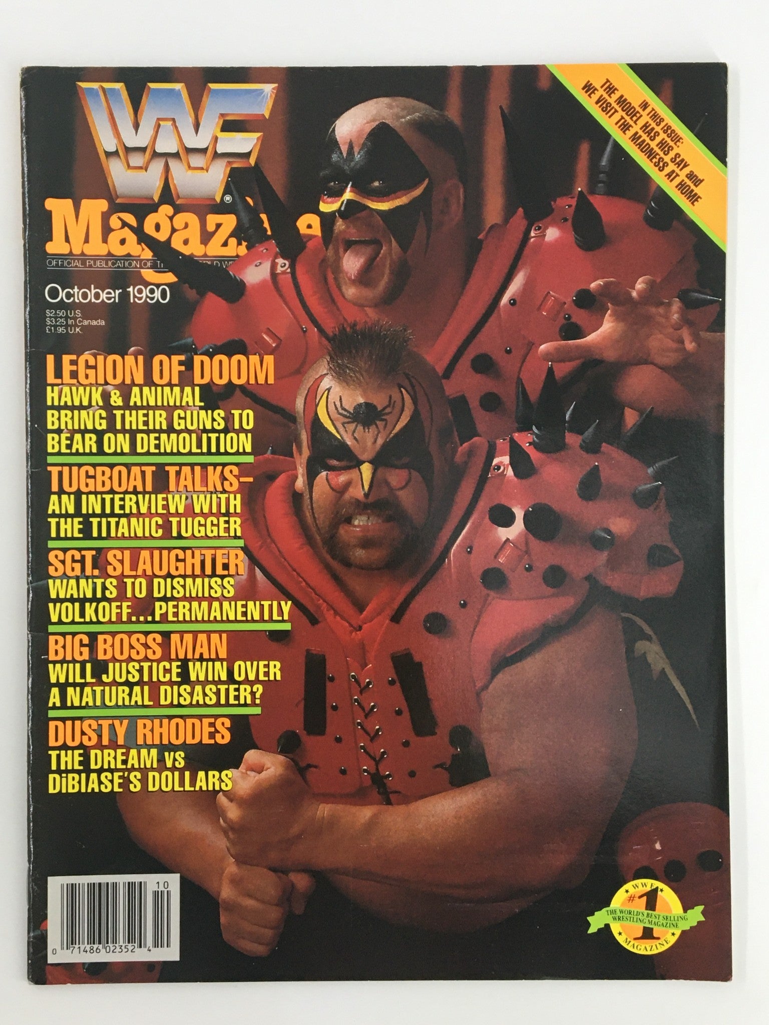 VTG WWF Magazine October 1990 Legion of Doom, Sgt. Slaughter and Dusty Rhodes