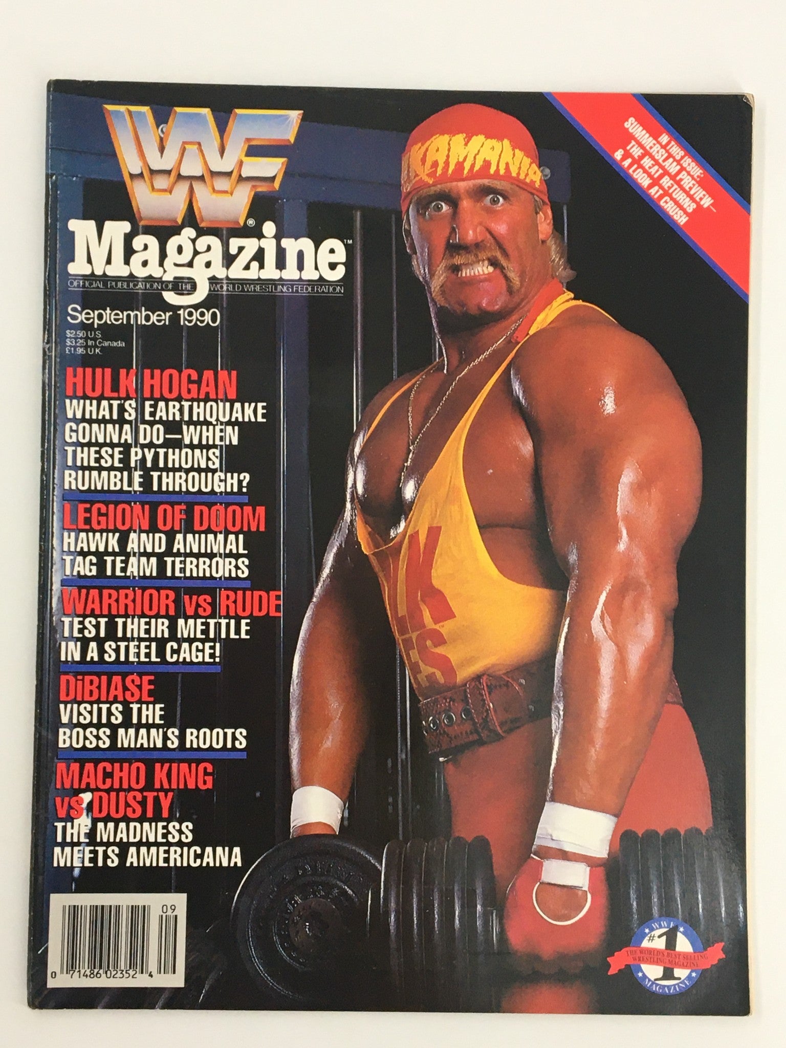 VTG WWF Magazine September 1990 Hulk Hogan, Legion of Doom and Ted DiBiase