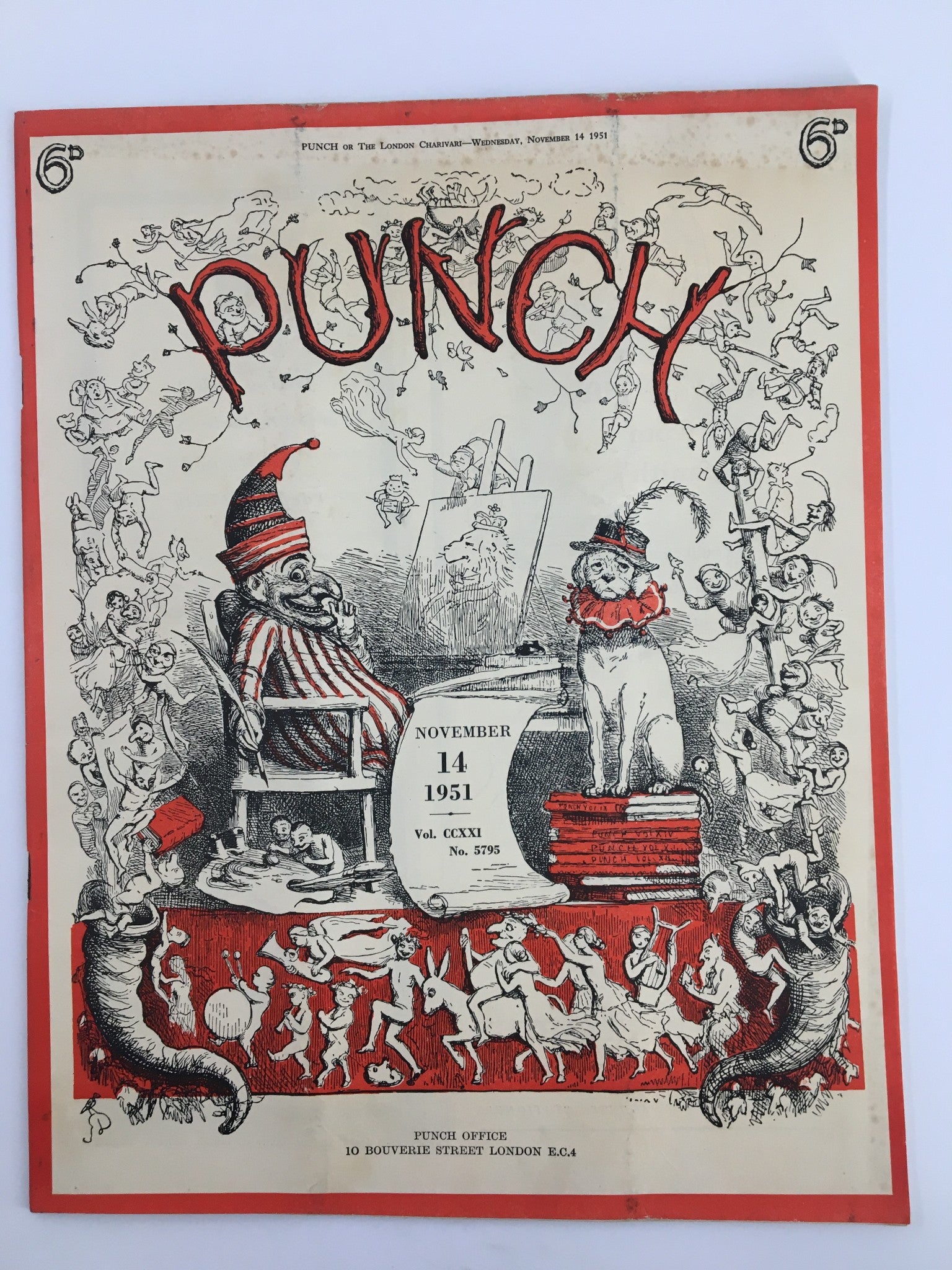 VTG Punch November 14 1951 WWII Cartoon & Humour Magazine No Label