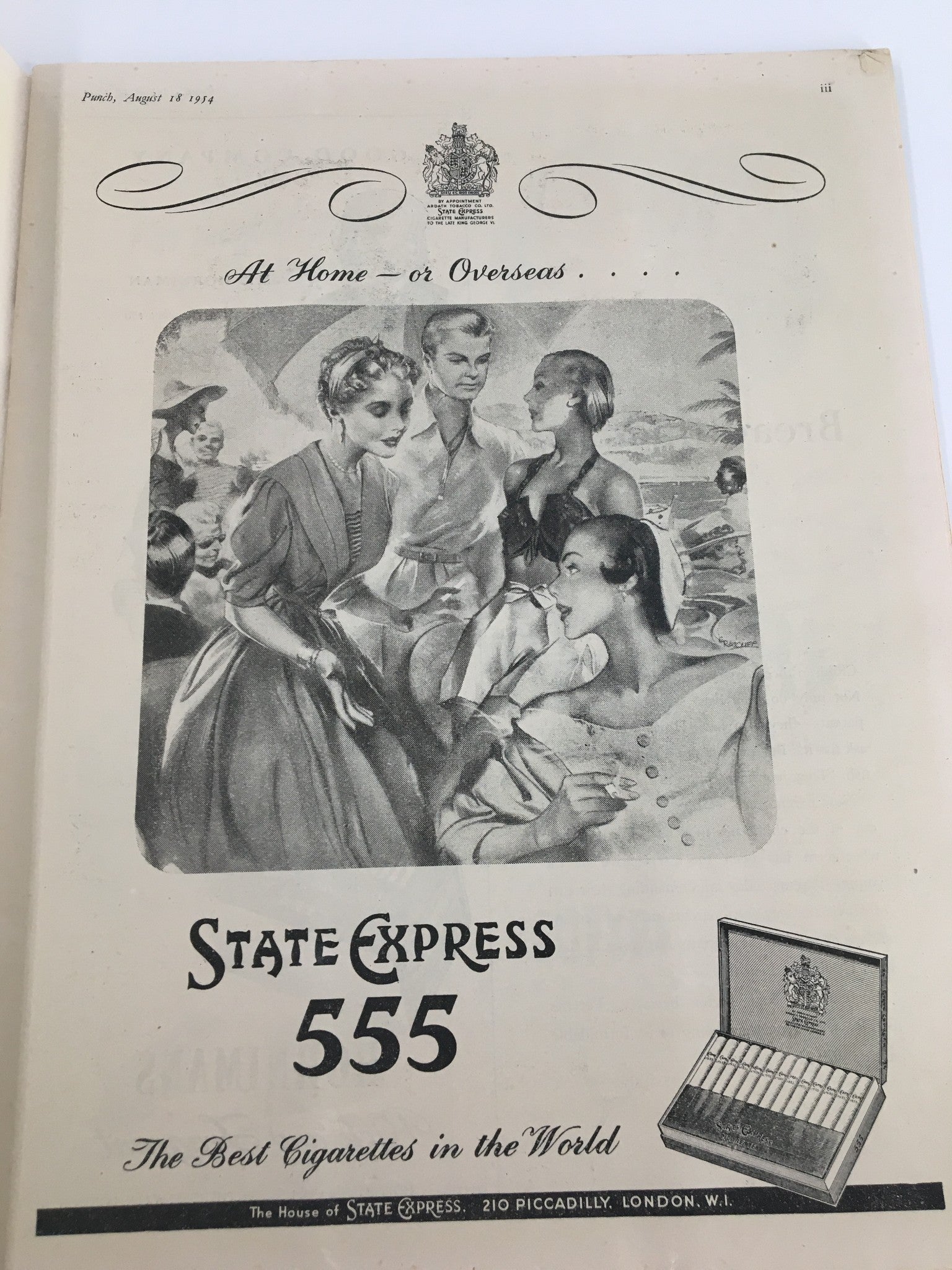 VTG Punch August 18 1954 WWII Cartoon & Humour Magazine No Label