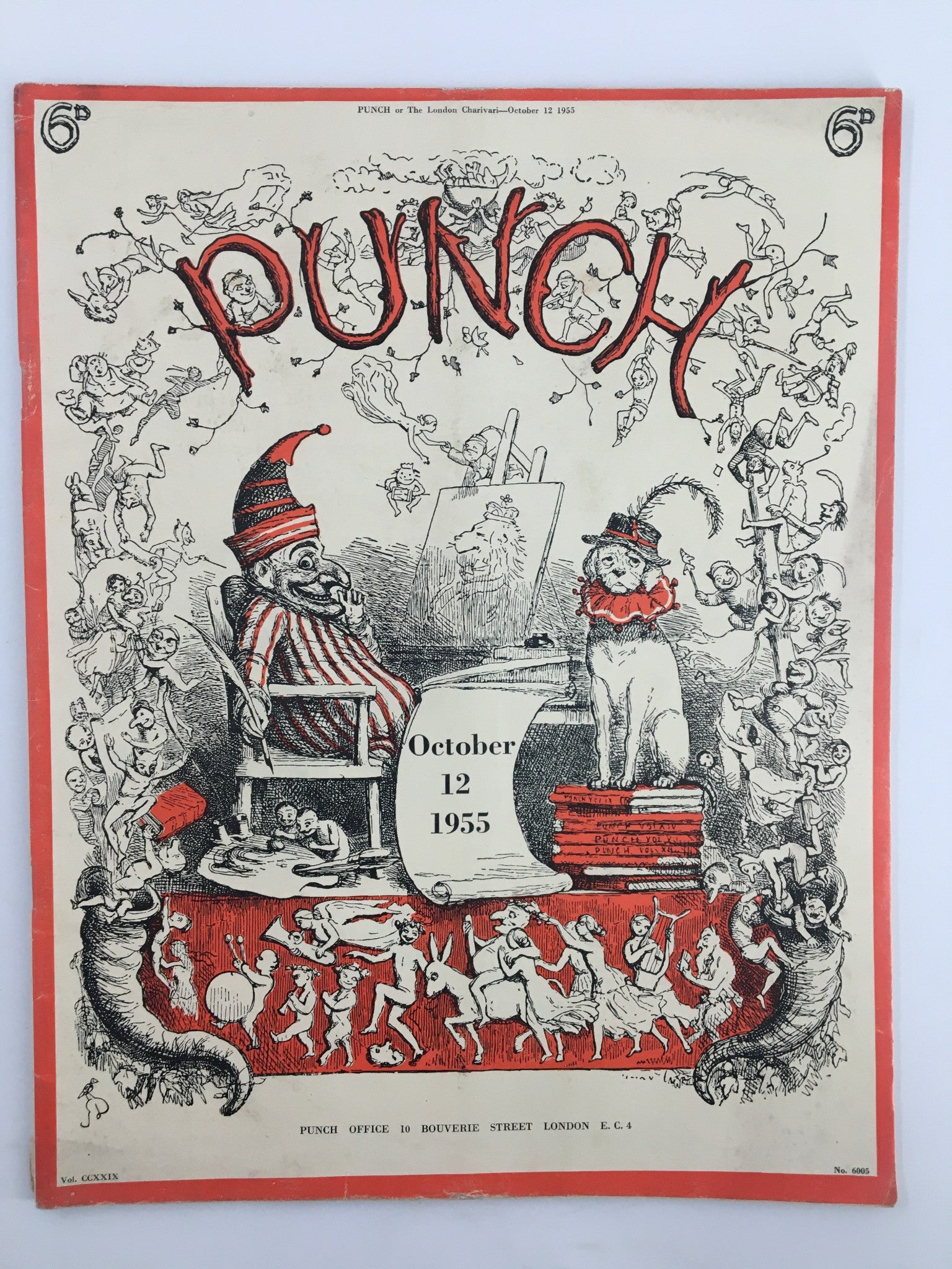 VTG Punch October 12 1955 WWII Cartoon & Humour Magazine No Label