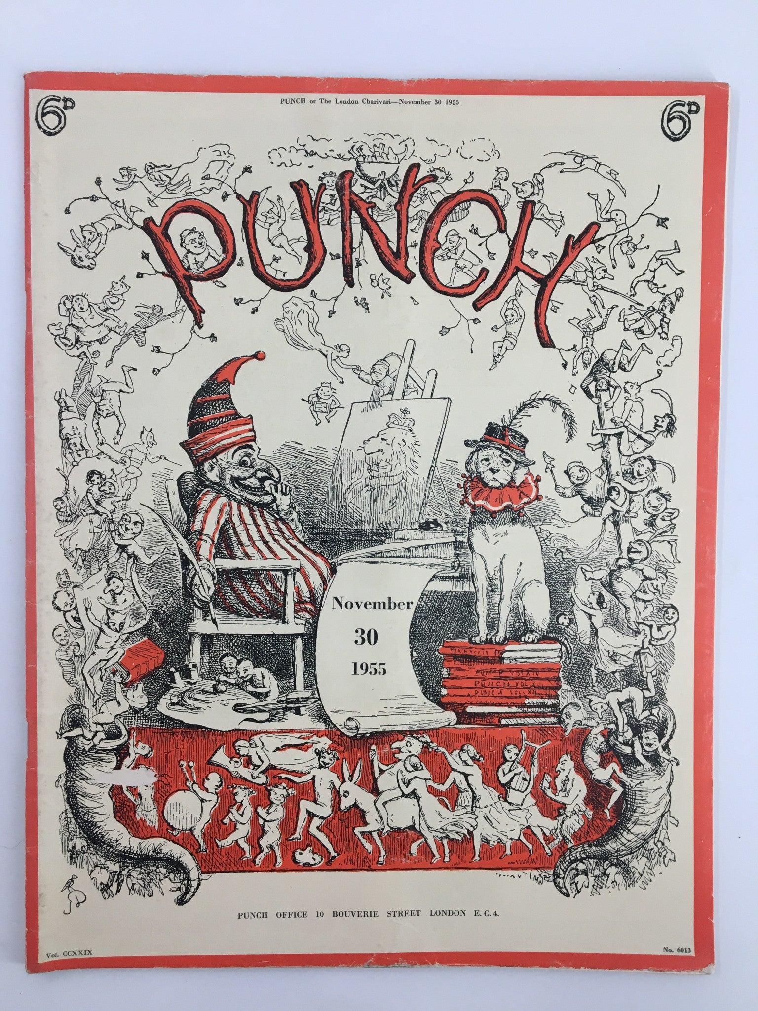 VTG Punch November 30 1955 WWII Cartoon & Humour Magazine No Label