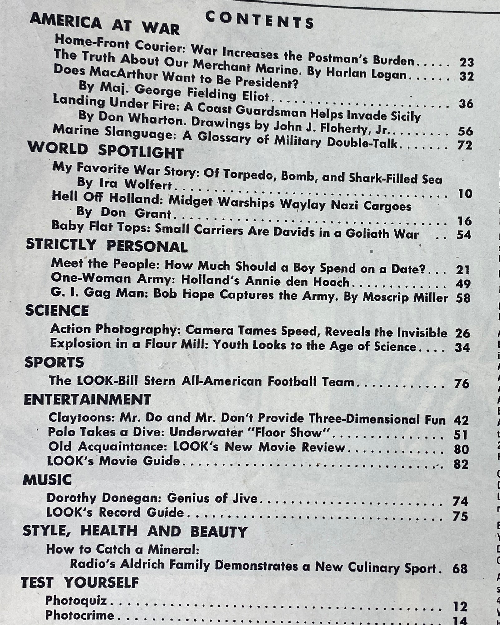 VTG Look Magazine December 14, 1943 The Truth About Our Merchant Marine No Label