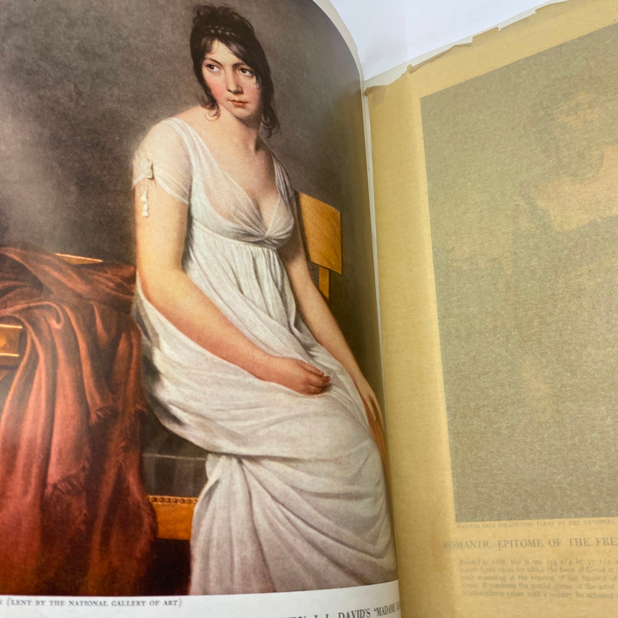 Interior page of the VTG Art News Magazine December 15, 1941 featuring a detailed color illustration and article related to Jacques-Louis David.