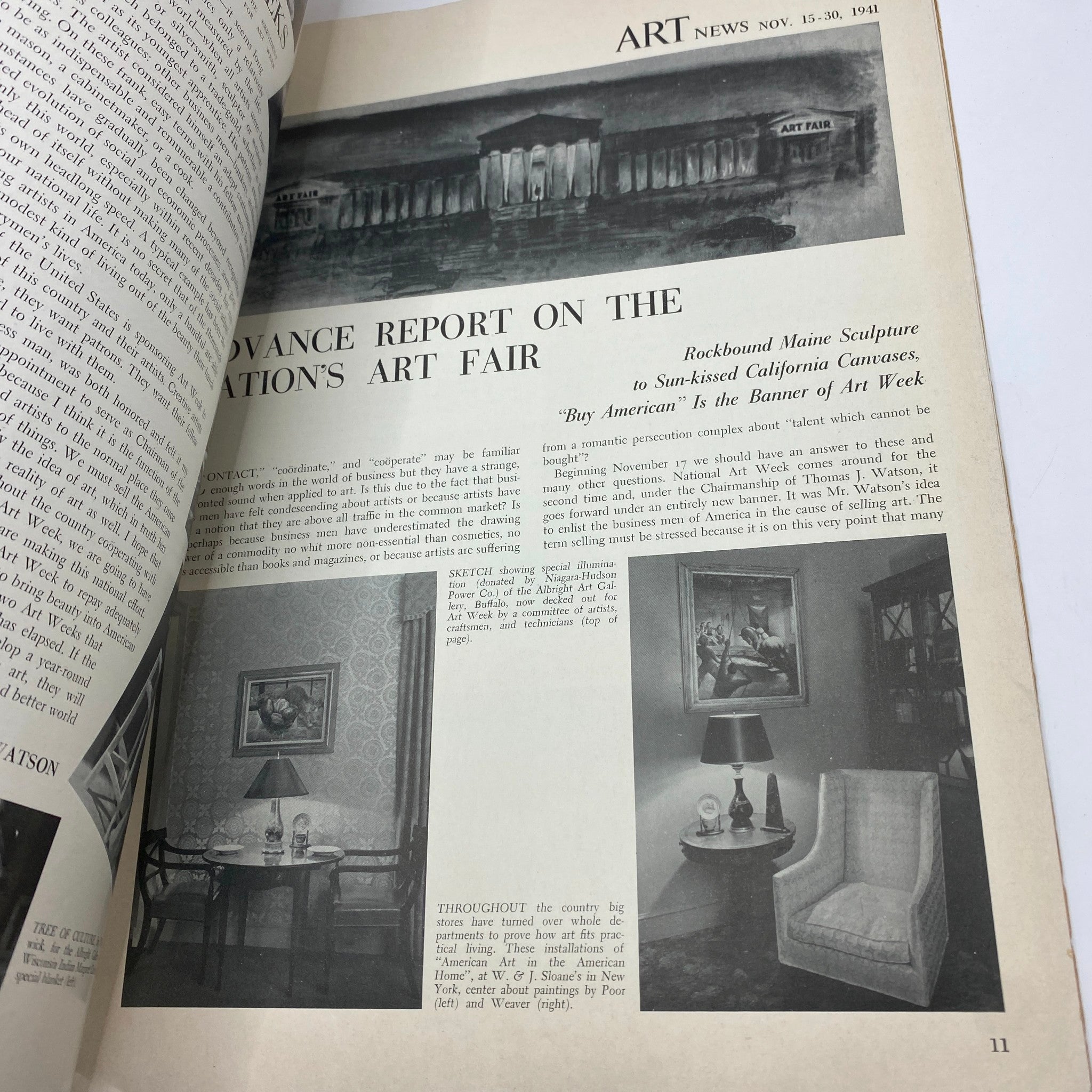 VTG Art News Magazine November 15, 1941 Portrait of Madame Henriot No Label