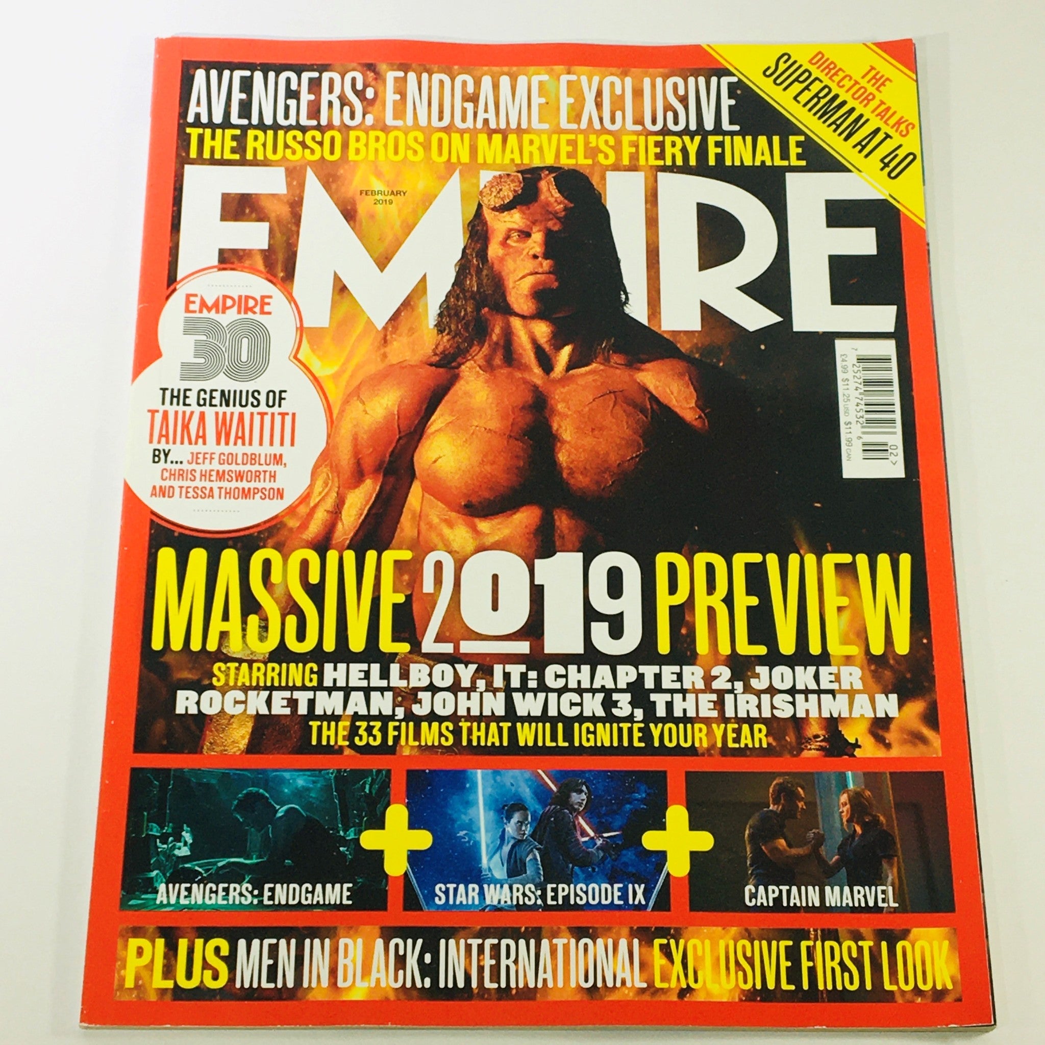 Empire Magazine February 2019 #358 David Harbour, Hellboy, John Wick UK Import