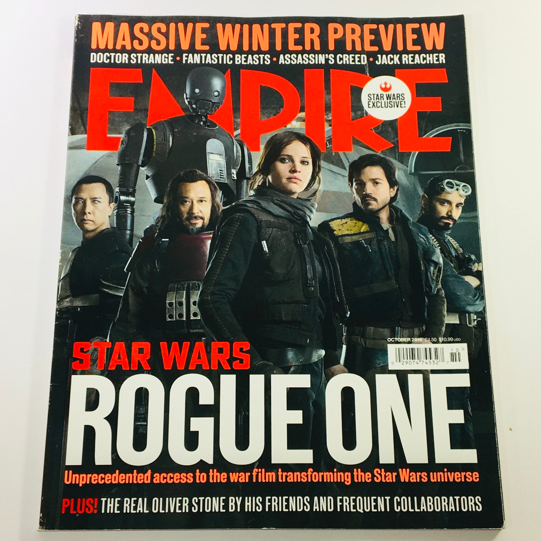 Empire Magazine October 2016 #328 Felicity Jones, Rogue One Star Wars UK Import