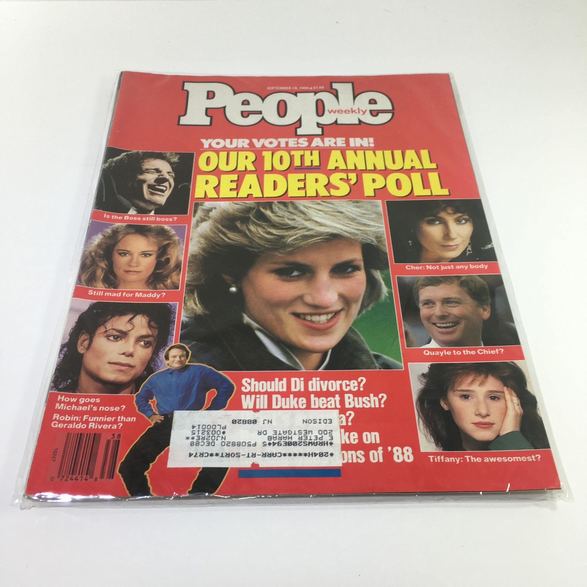 People Magazine September 19 1988 The Annual 10th Reader's Poll Feature VG