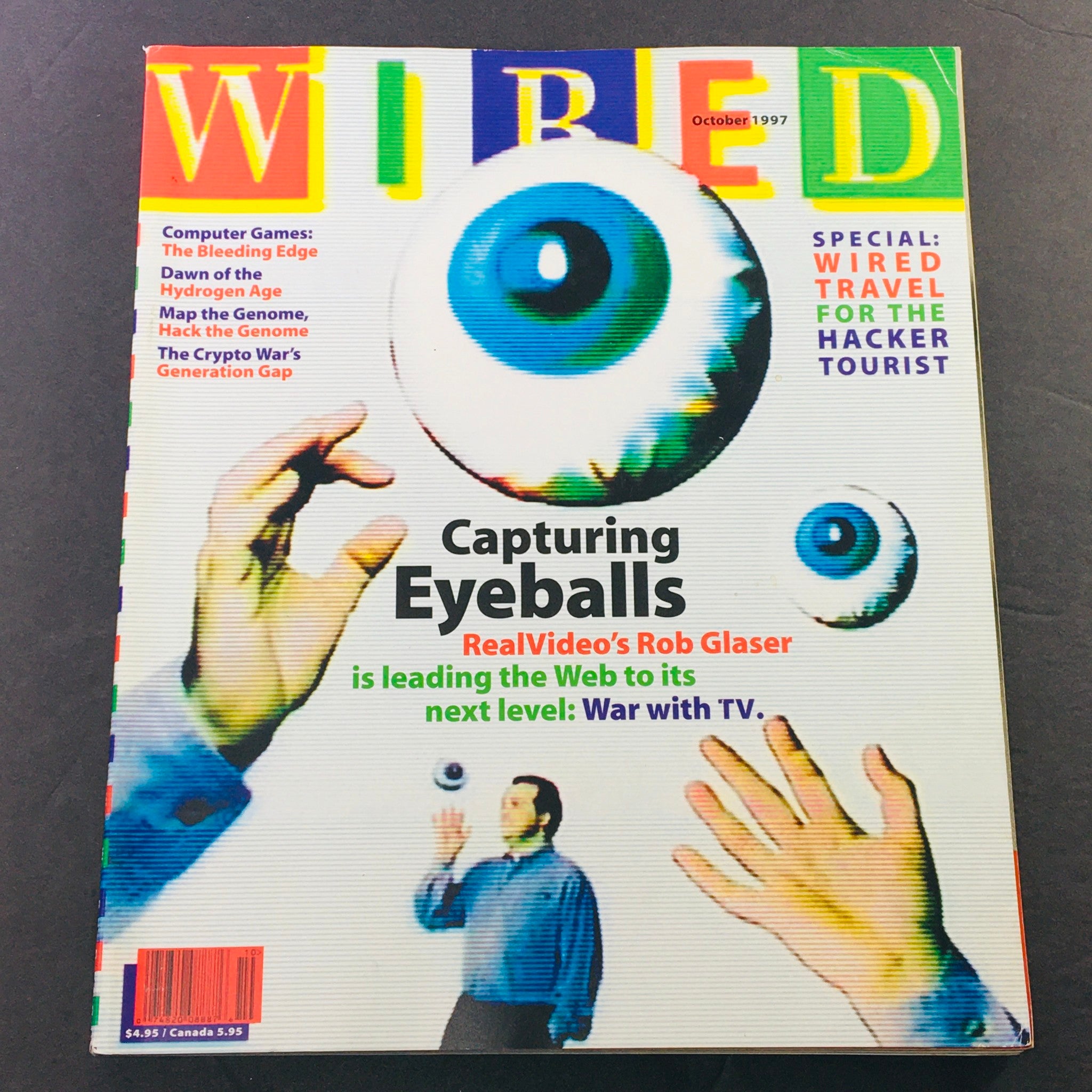 Wired Magazine October 1997 Vol 5 #10 Capturing Eyeballs, Rob Glaser Real Video