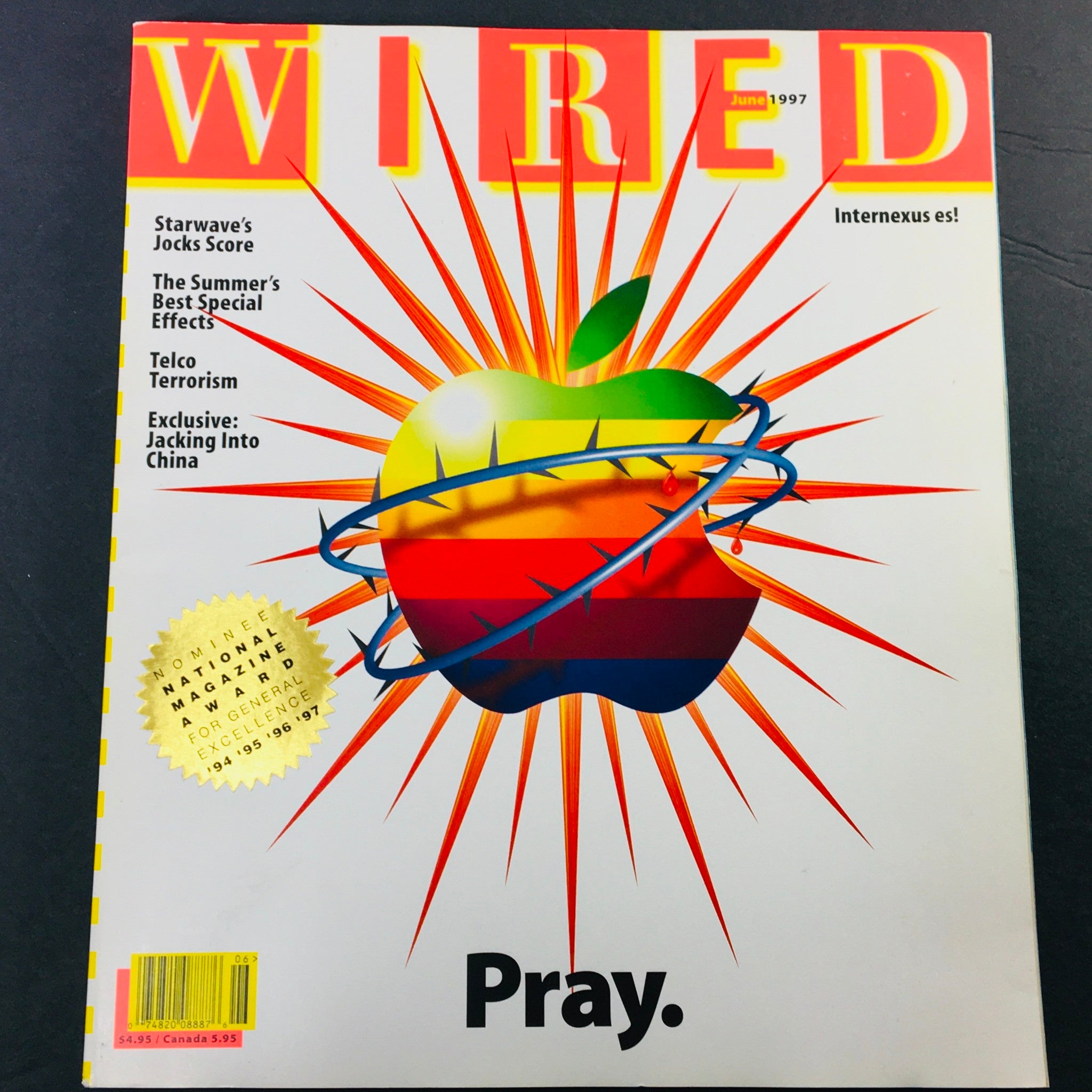 Wired Magazine June 1997 Vol 5 #6 Pray Steve Jobs Apple Computers rare issue