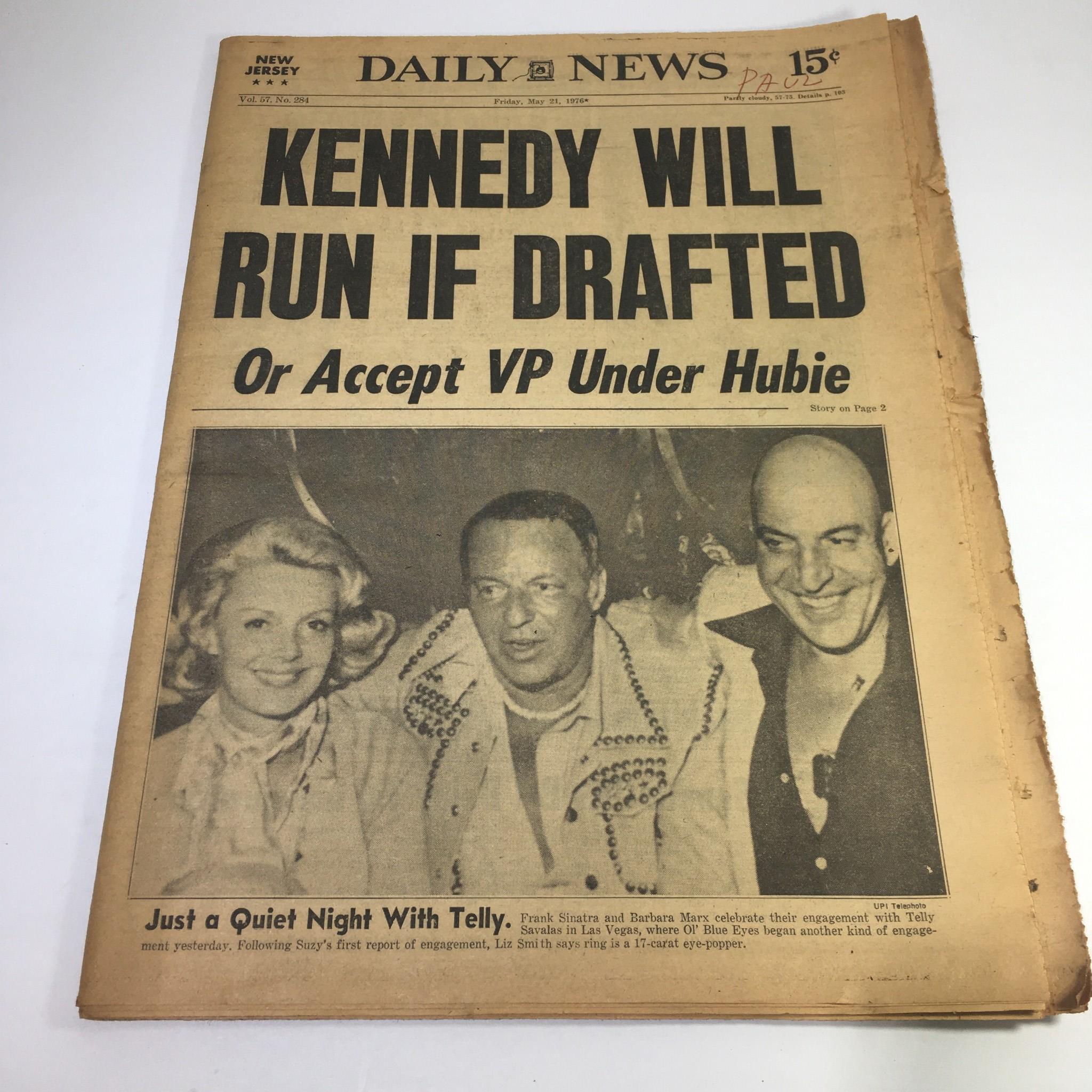 NY Daily News:5/21/76 Kenny Will Run If Drafted Or Accept VP Frank & Barbara