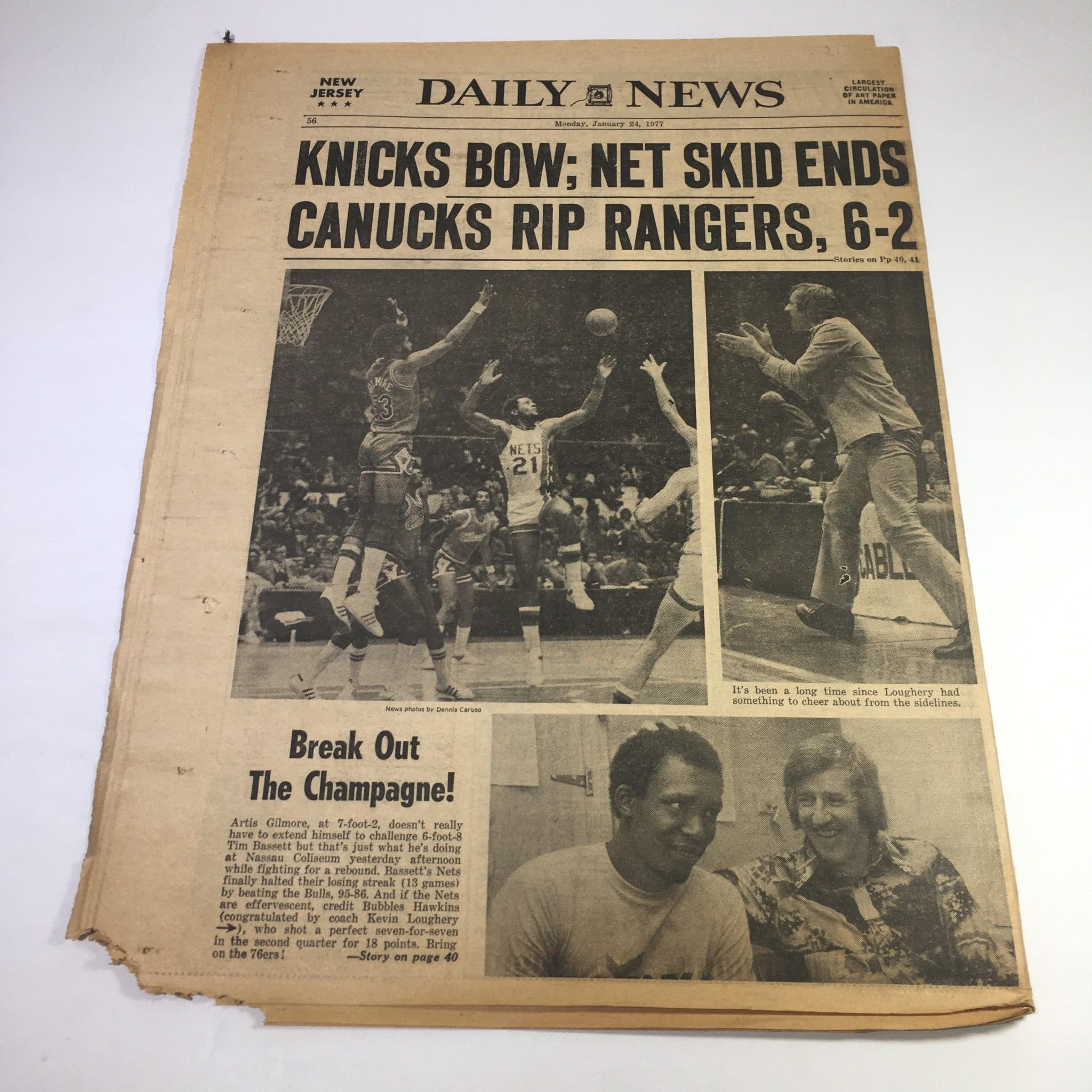 NY Daily News: 1/24/1977 NJ OKs Rules On Right To Die; VP Mondale & Pres Carter