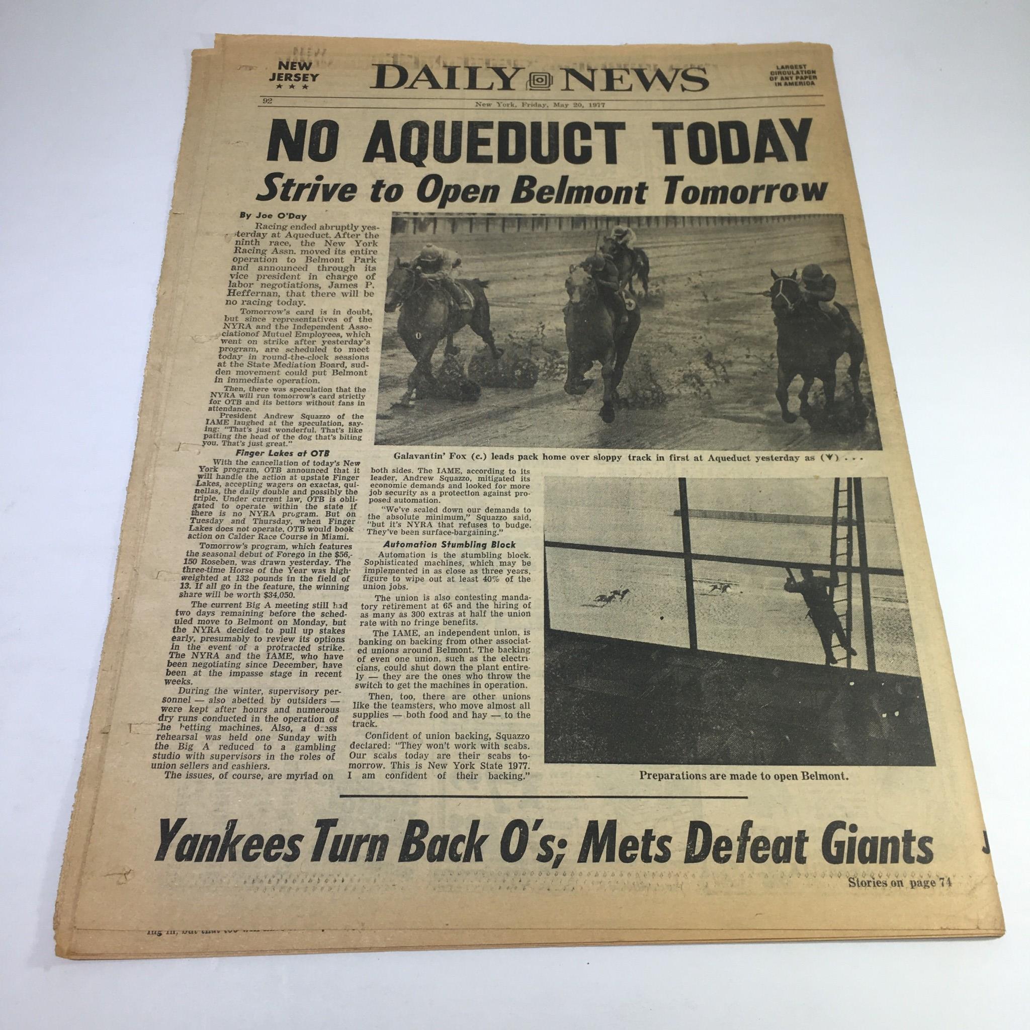 NY Daily News:5/20/77 Carter Recalls Korea Gen;Andrew Vail Reach Out 2 Policeman