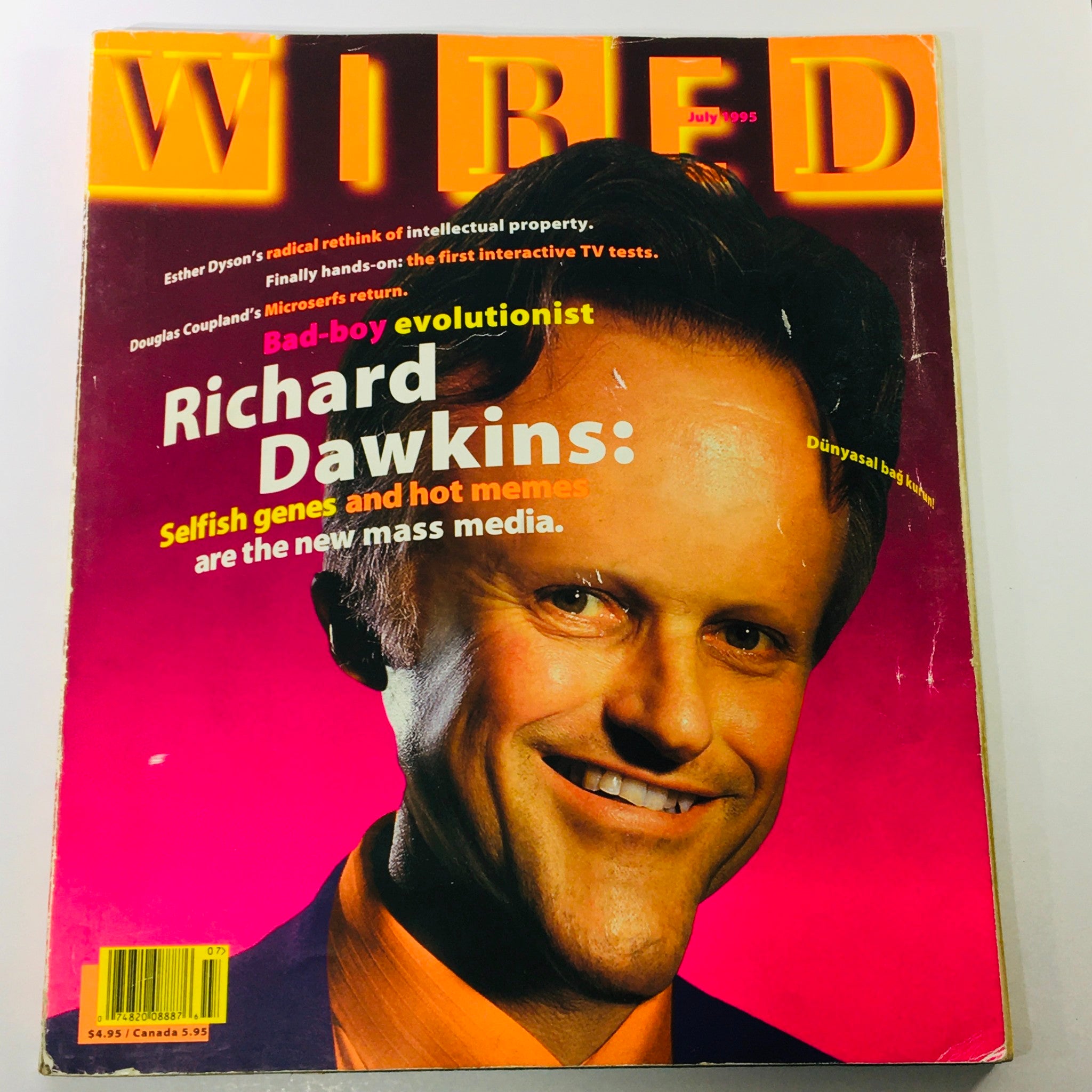 Wired Magazine July 1995 Vol 3 #7 Richard Dawkins, Bad-Boy Evolutionist