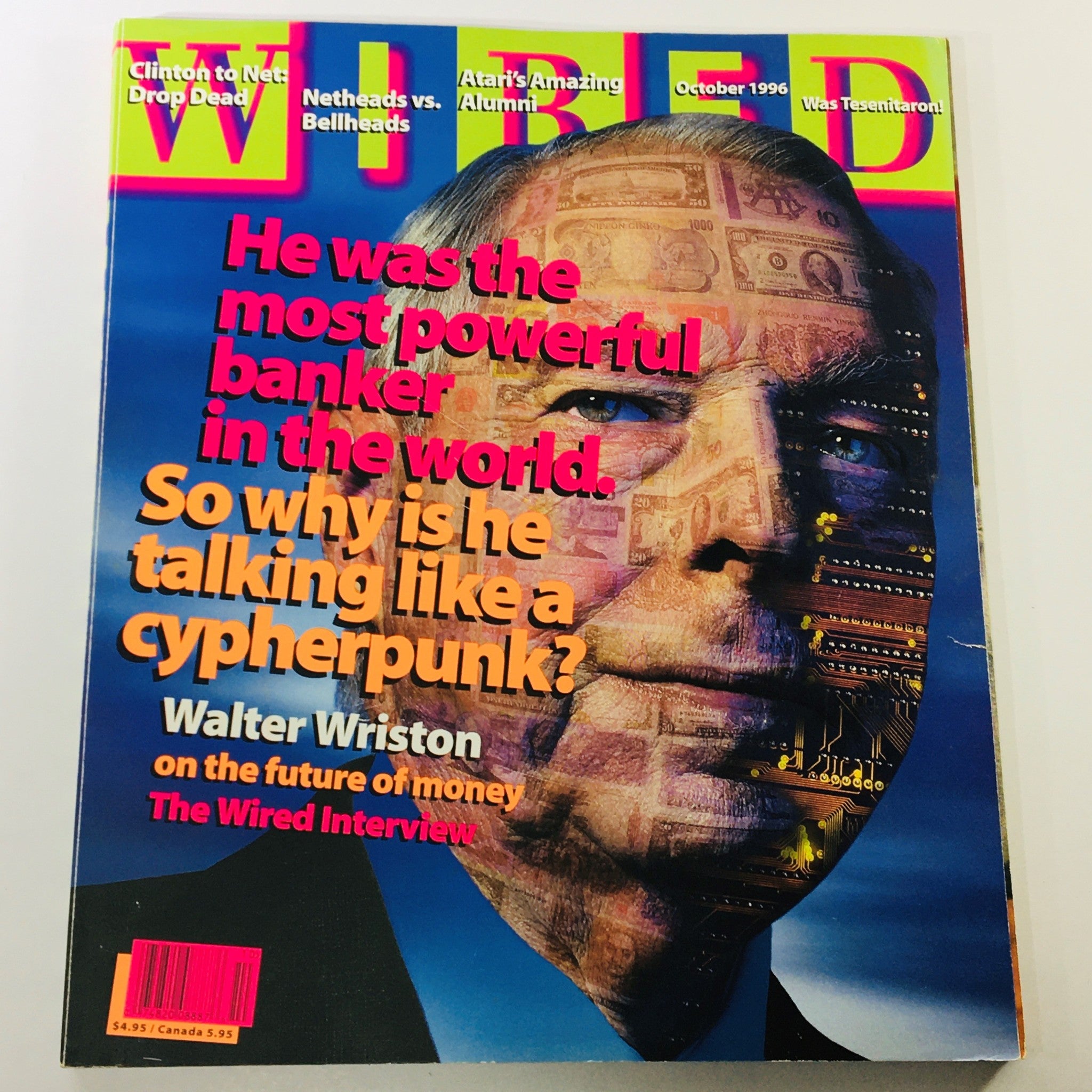 Wired Magazine October 1996 Vol 4 #10 Walter Wilson, Most Powerful Banker