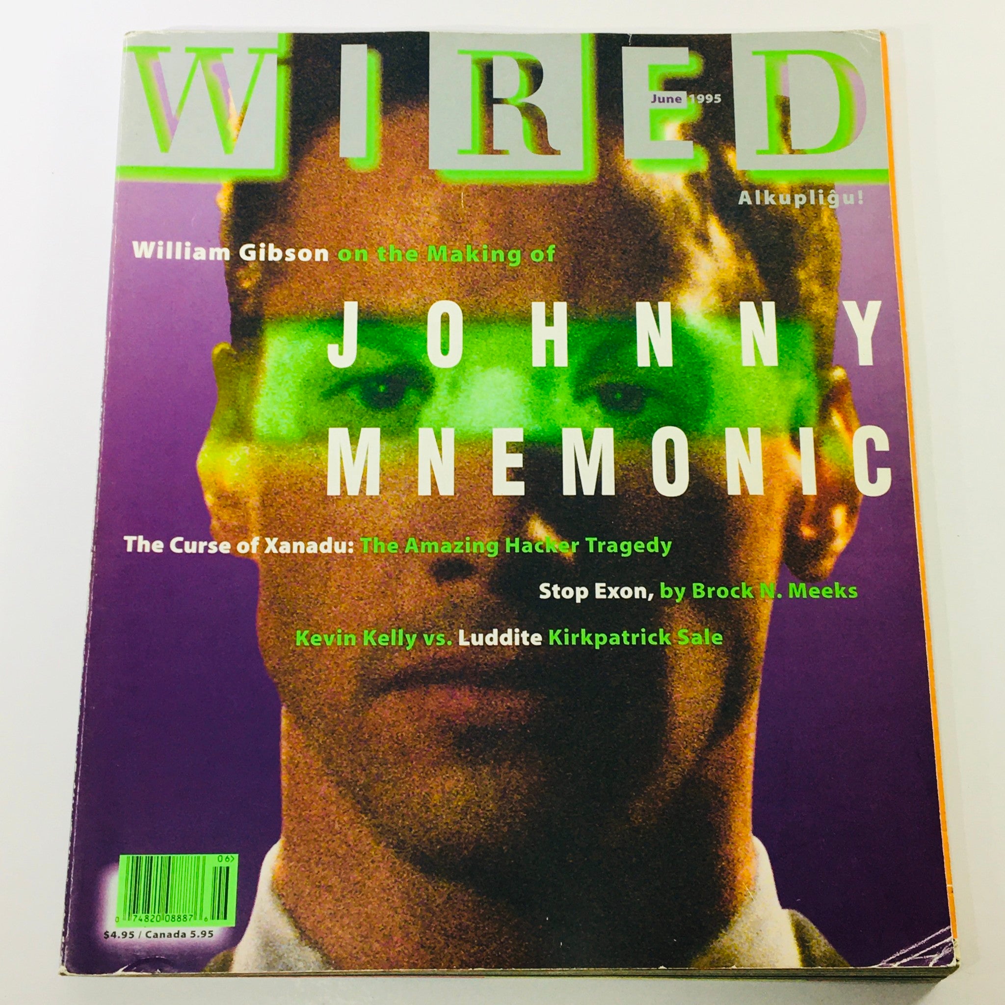 Wired Magazine June 1995 Vol 3 #6 William Gibson on Making Johnny Mnemonic